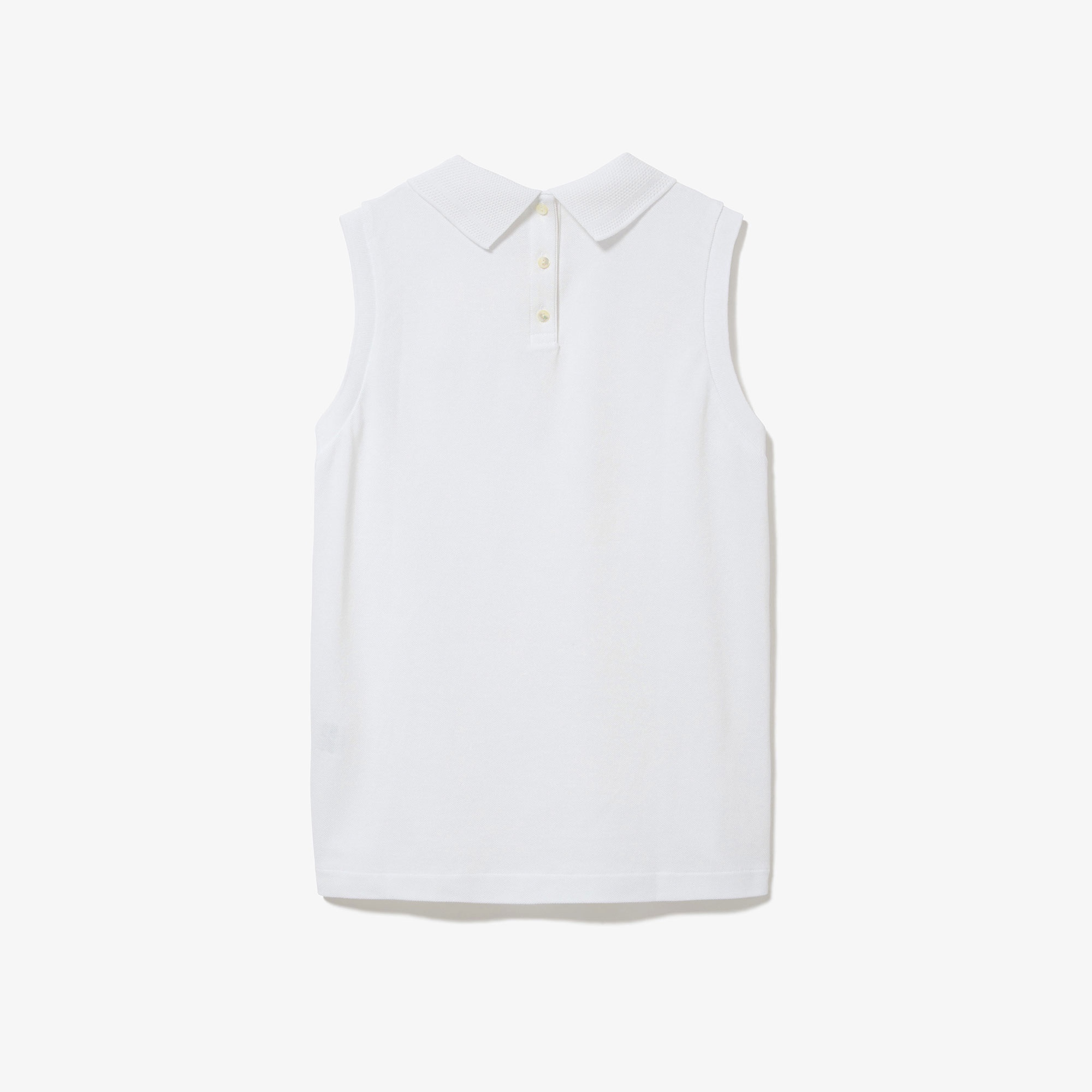 バックボタンノースリーブポロシャツ