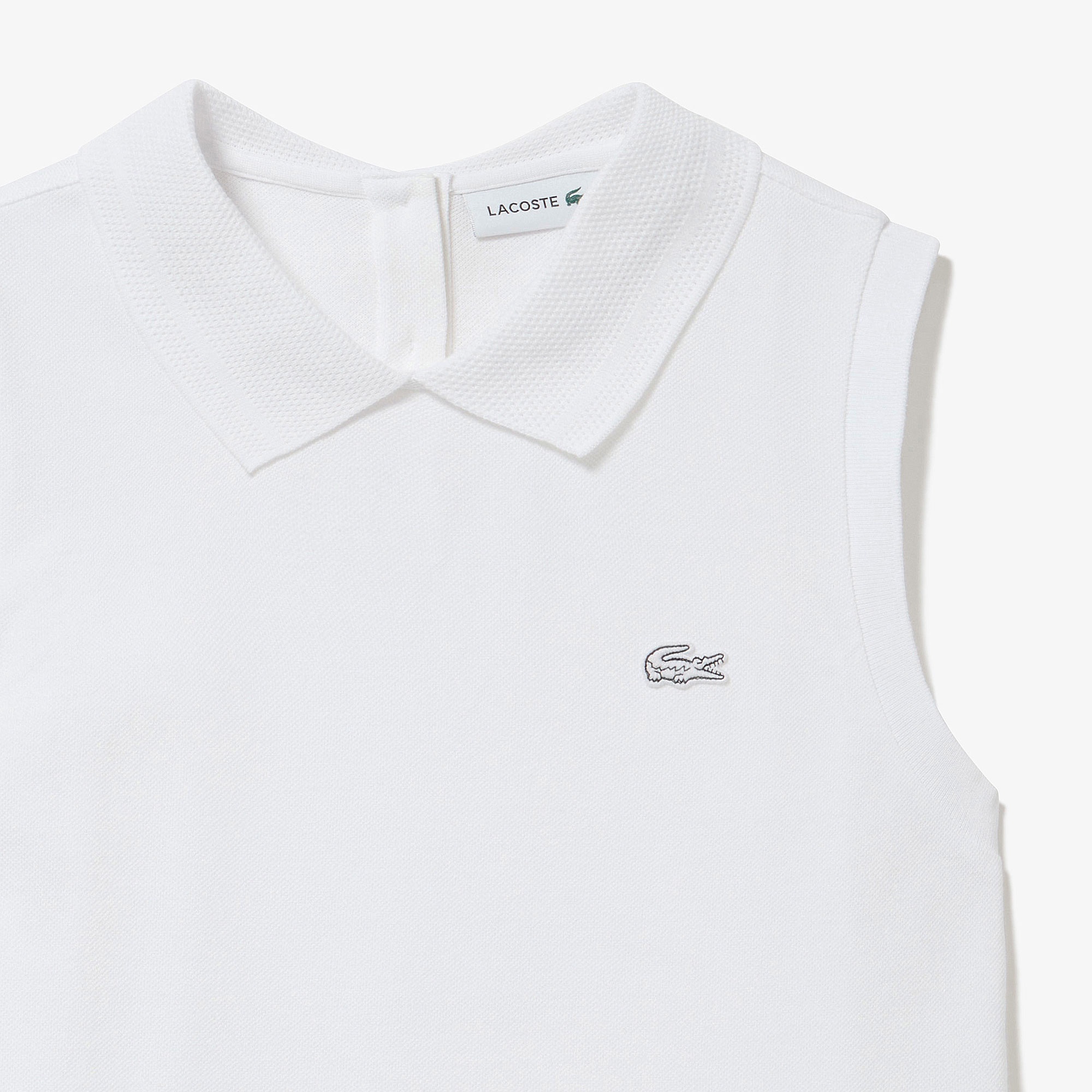 バックボタンノースリーブポロシャツ