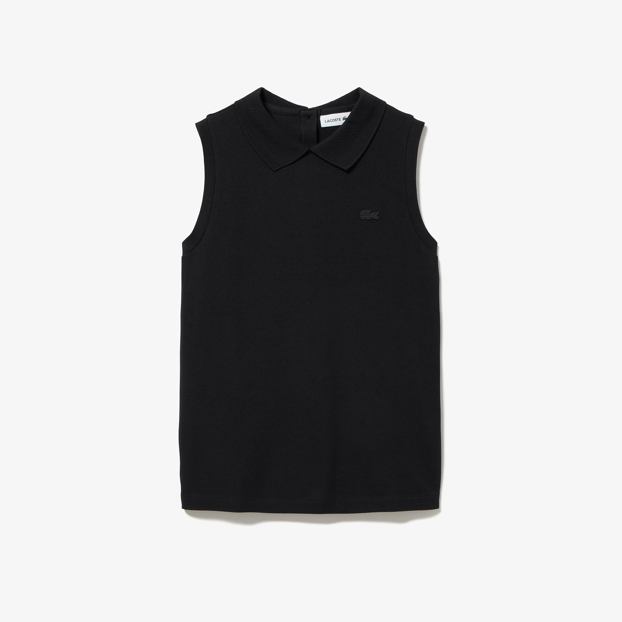 バックボタンノースリーブポロシャツ