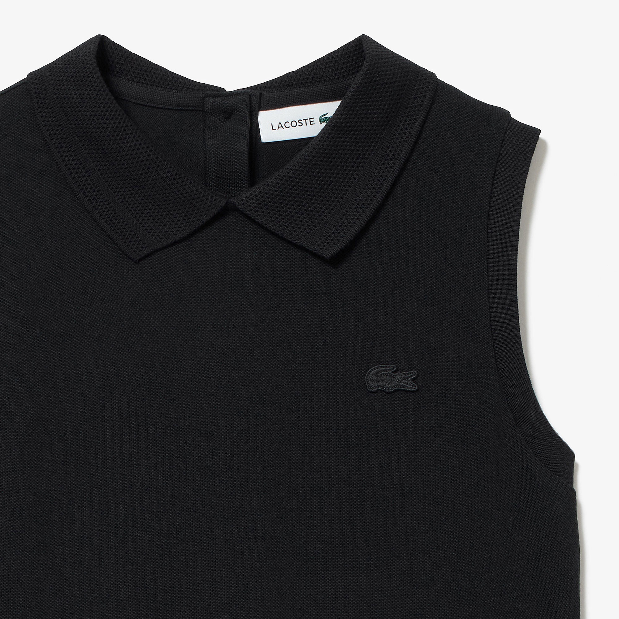 バックボタンノースリーブポロシャツ