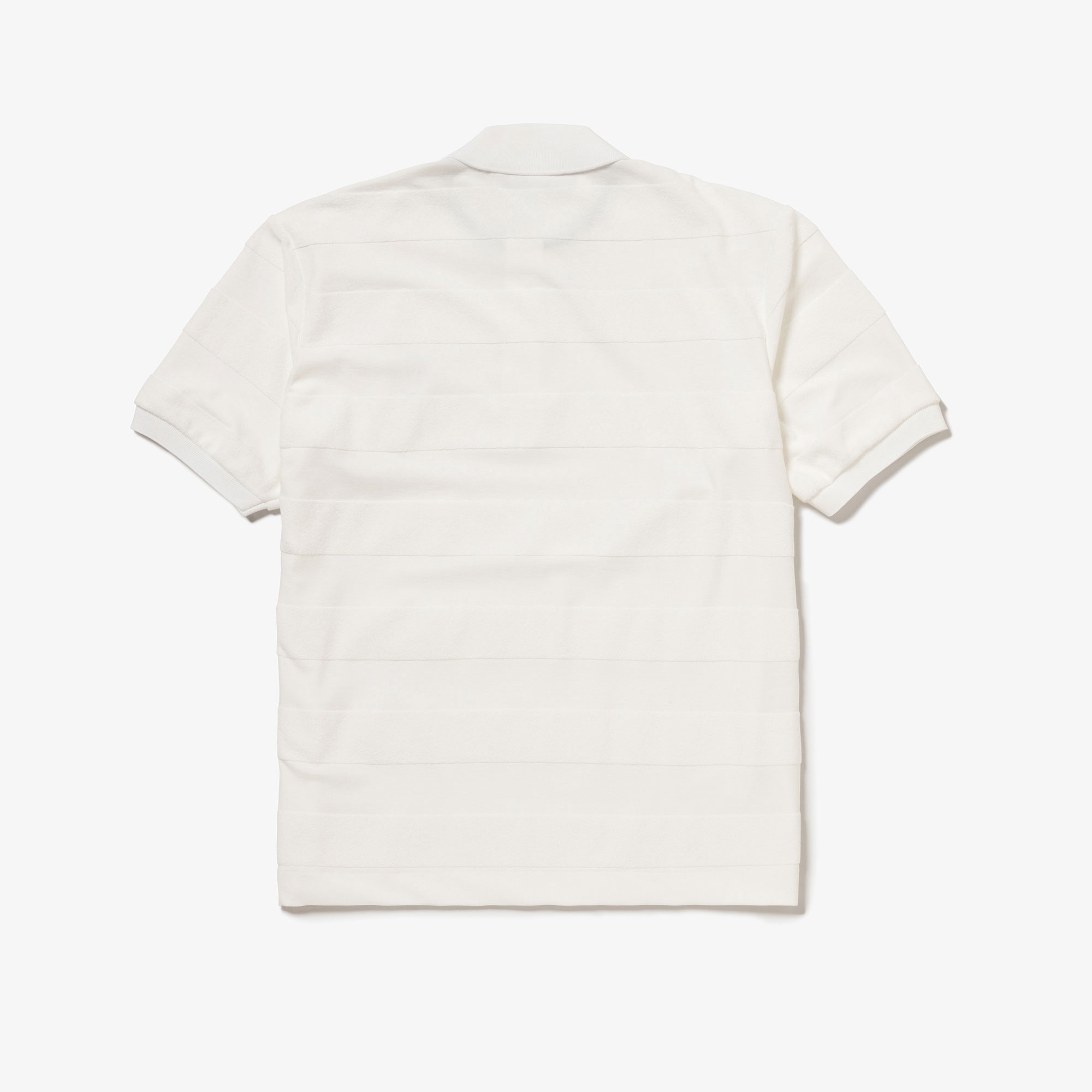 パイル地切り替え同色ボーダーポロシャツ