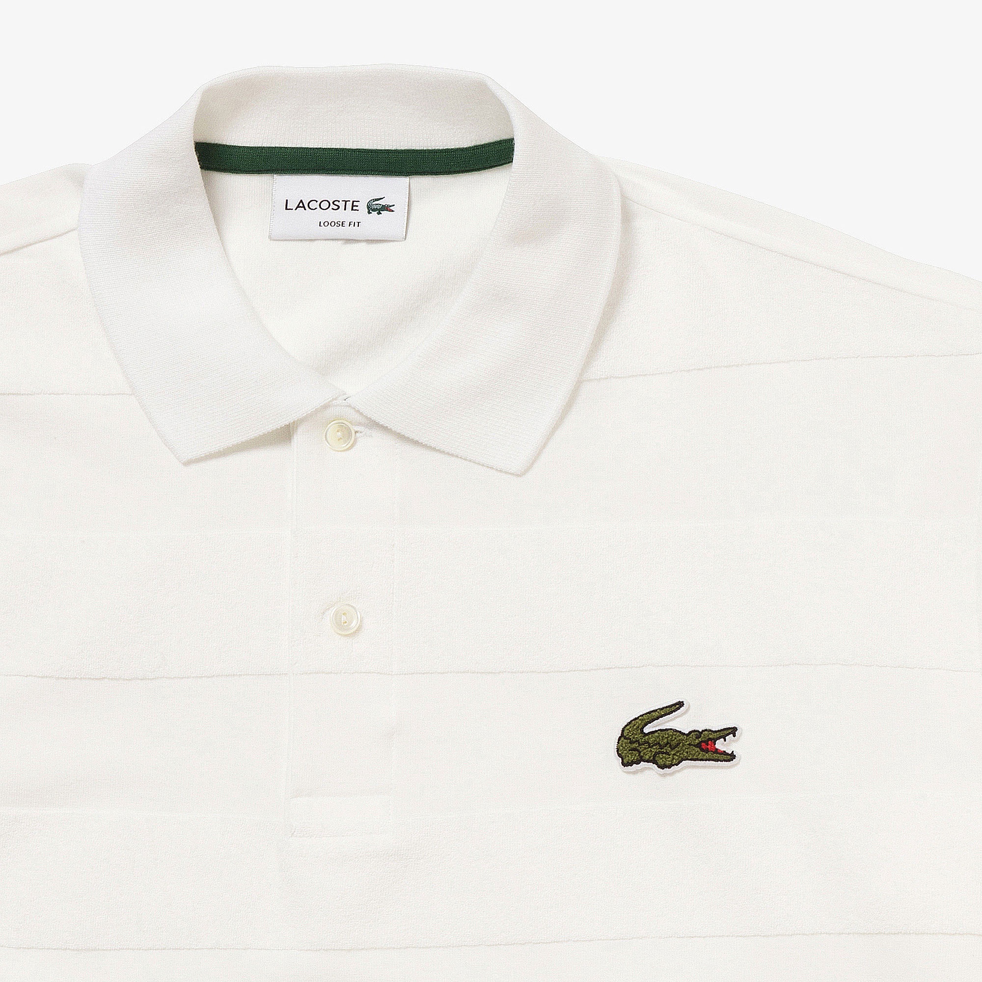 パイル地切り替え同色ボーダーポロシャツ