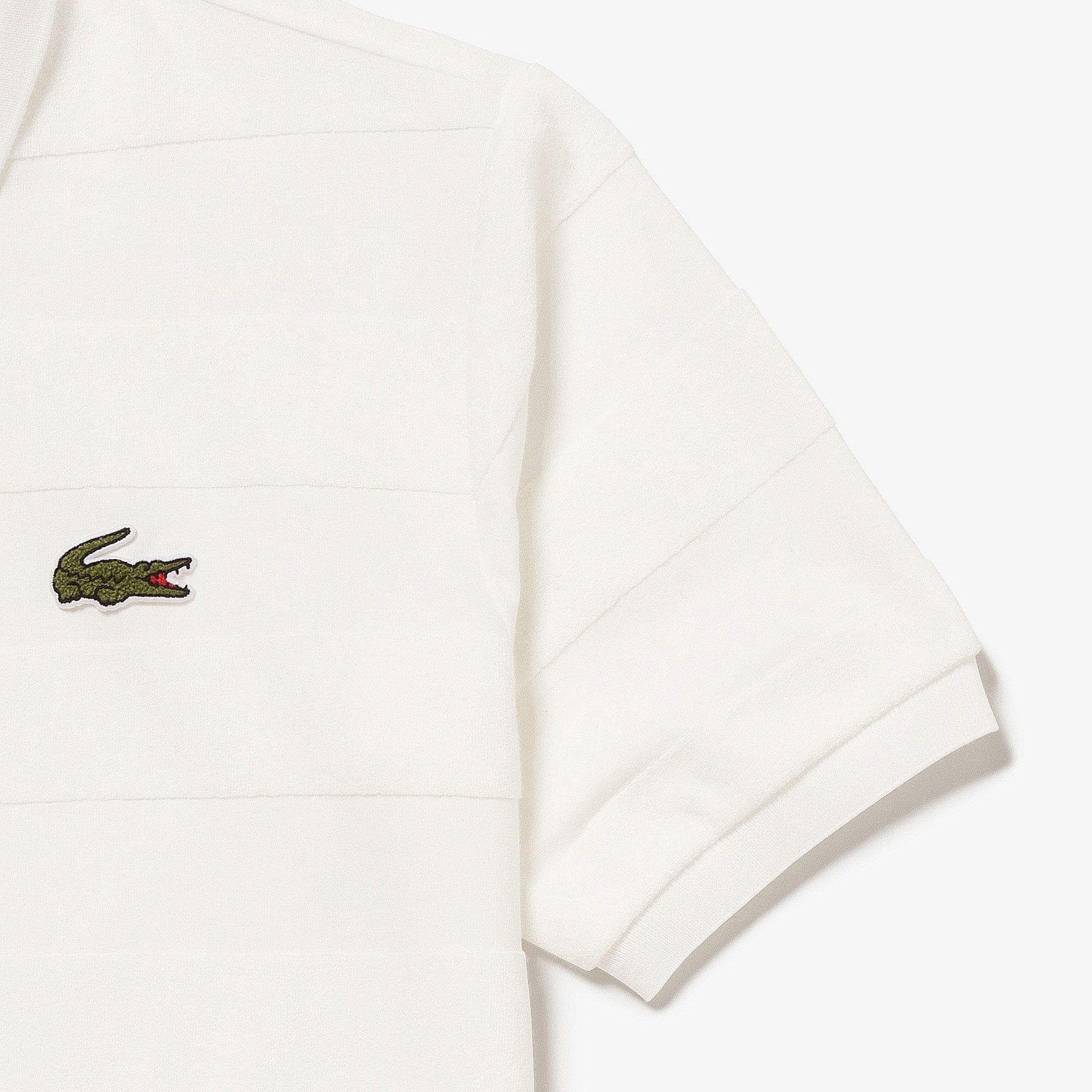 パイル地切り替え同色ボーダーポロシャツ