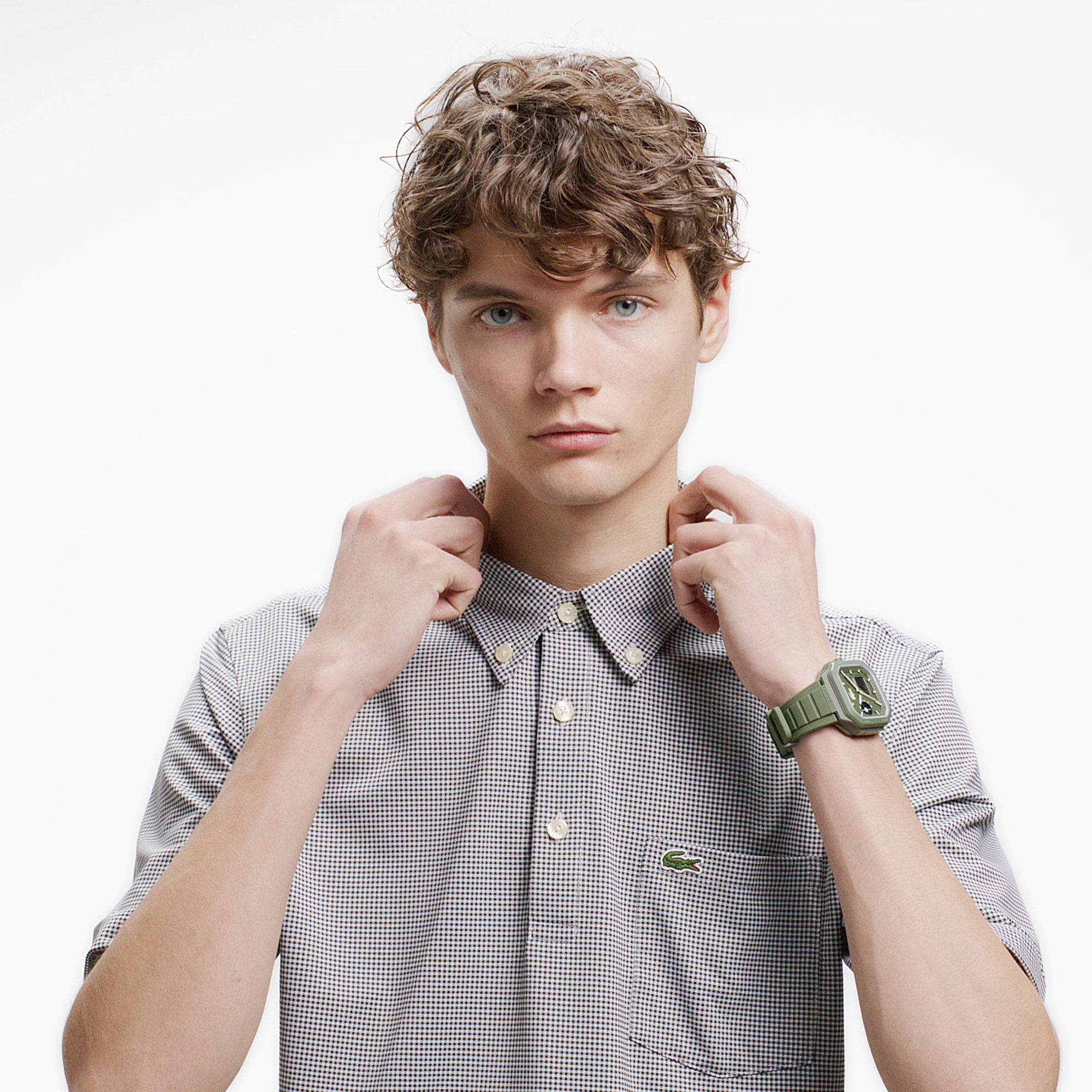 消臭・速乾・UVカットマイクロチェックポロシャツ