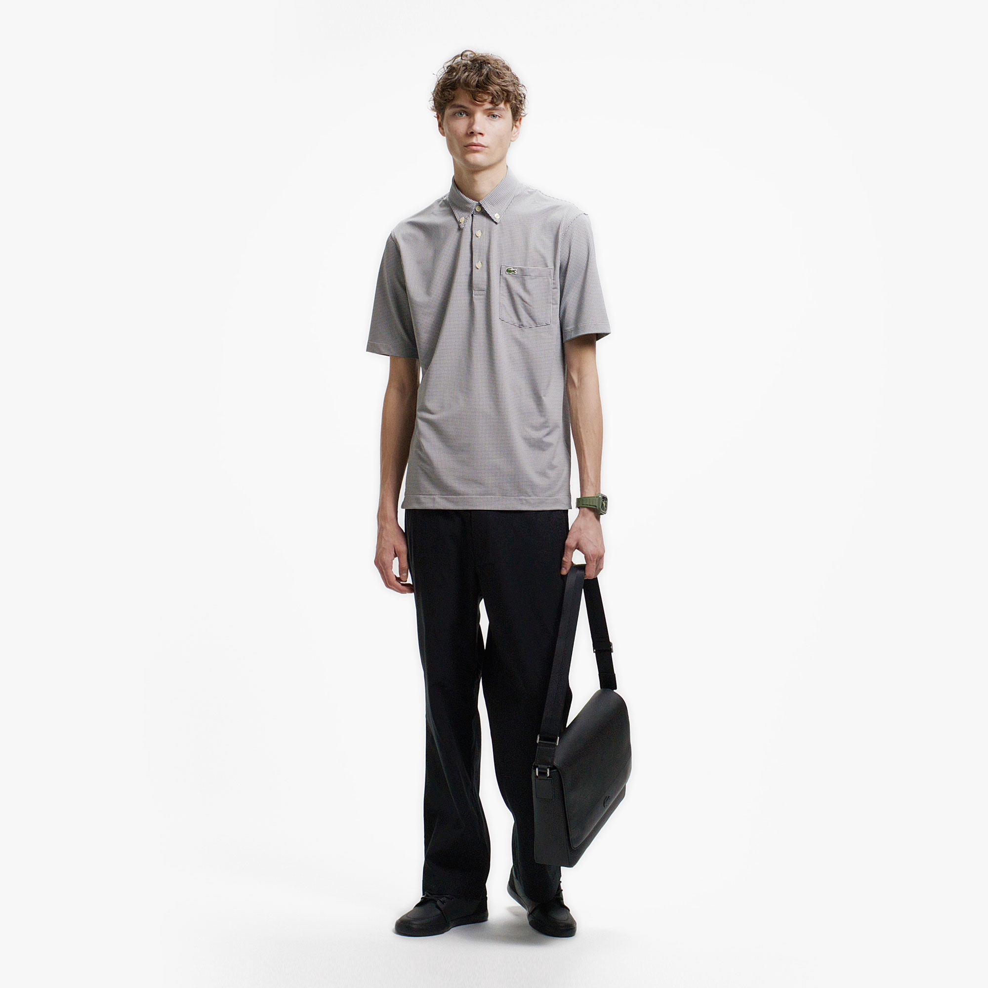 消臭・速乾・UVカットマイクロチェックポロシャツ