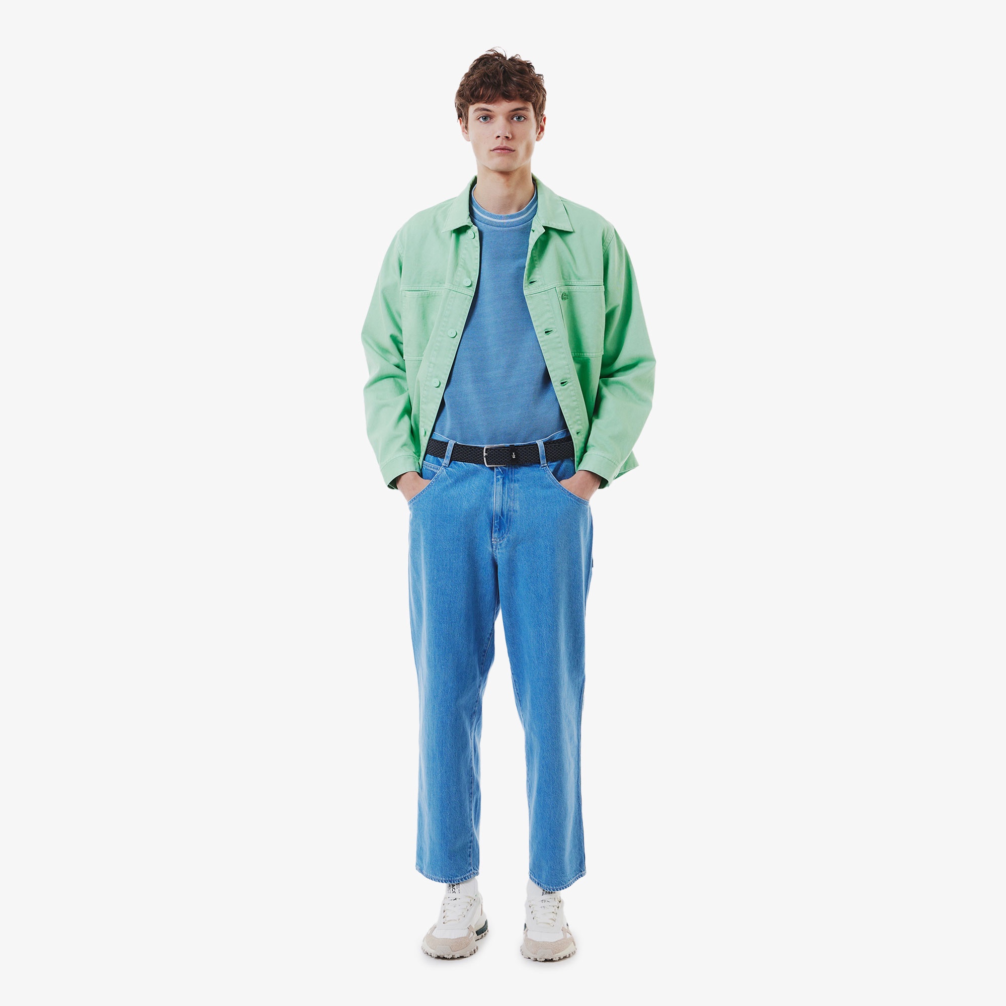 ヘザーカラーストレッチメッシュベルト