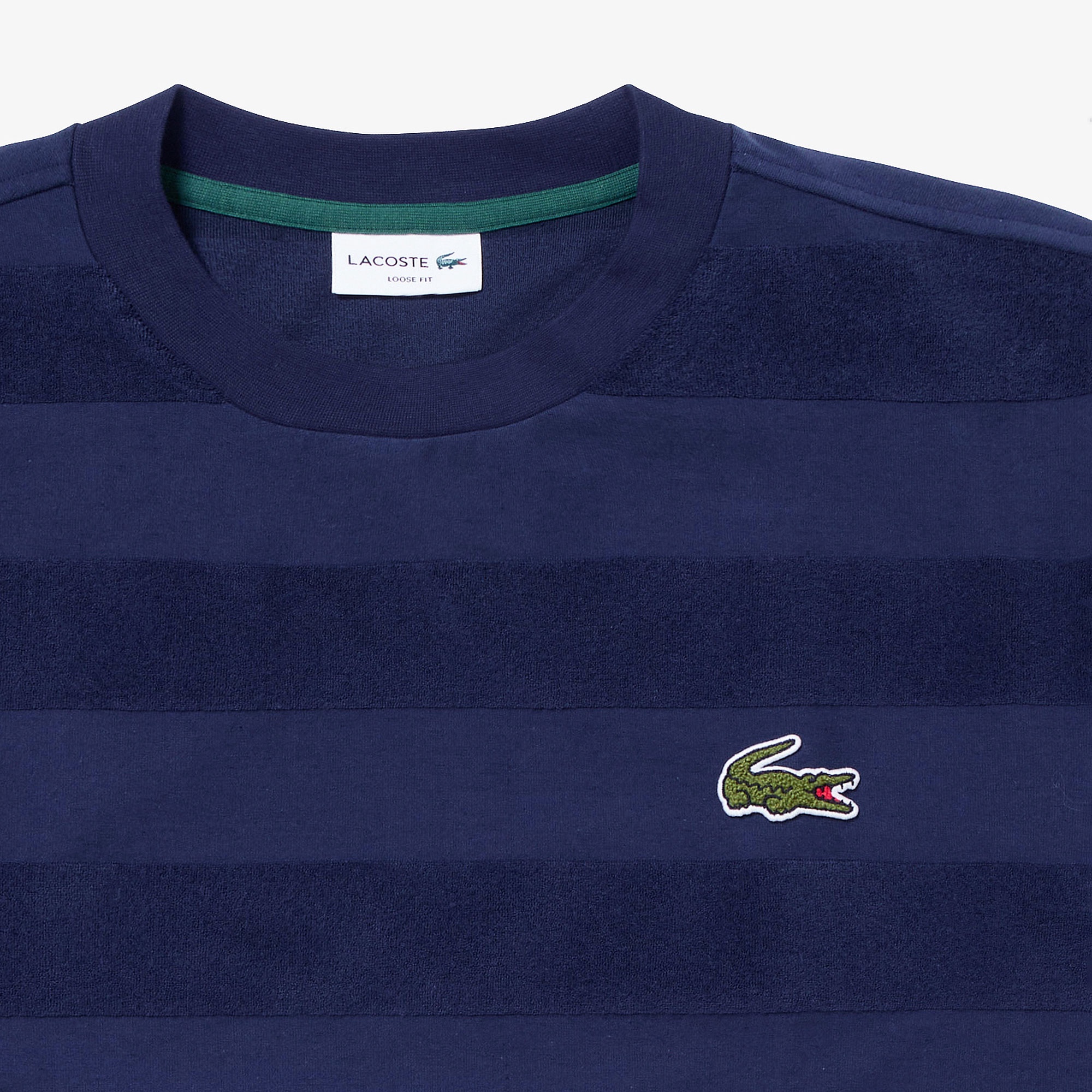 パイル地切り替え同色ボーダーTシャツ