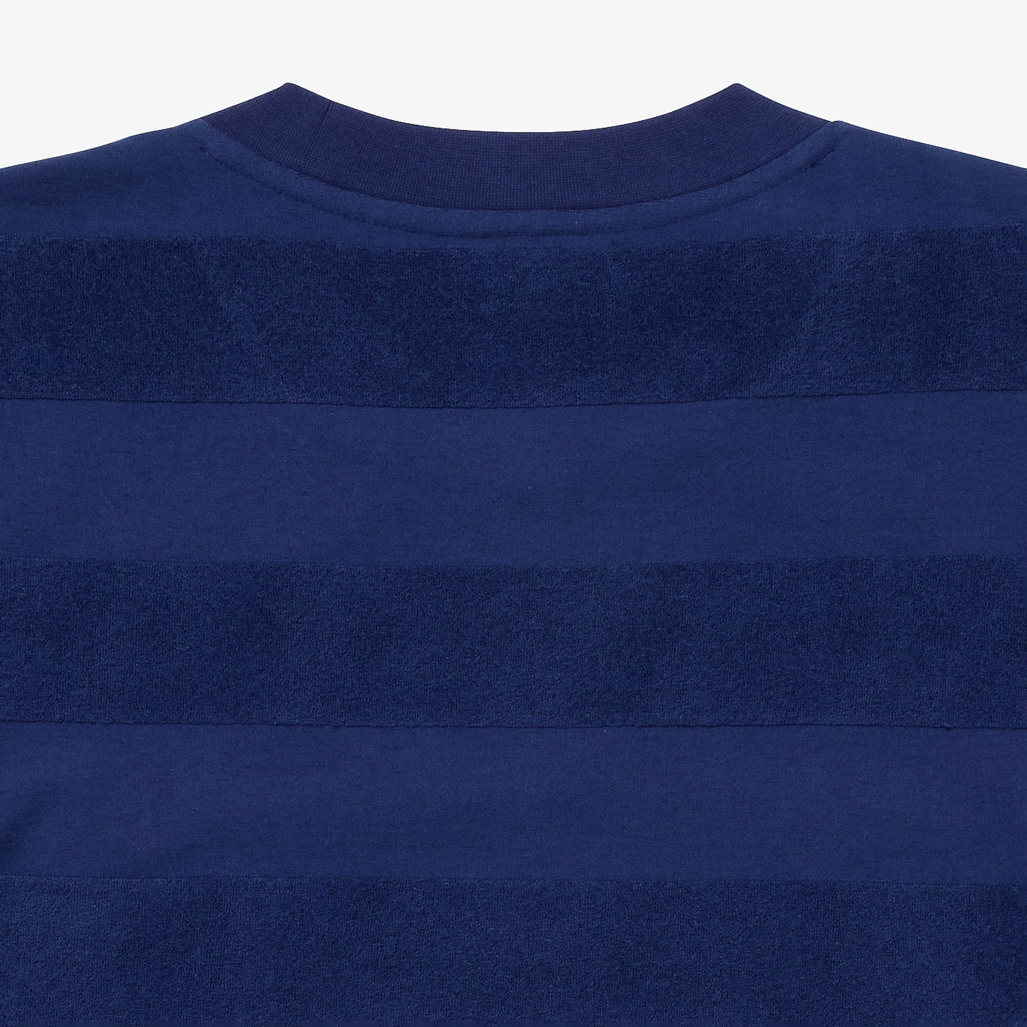 パイル地切り替え同色ボーダーTシャツ