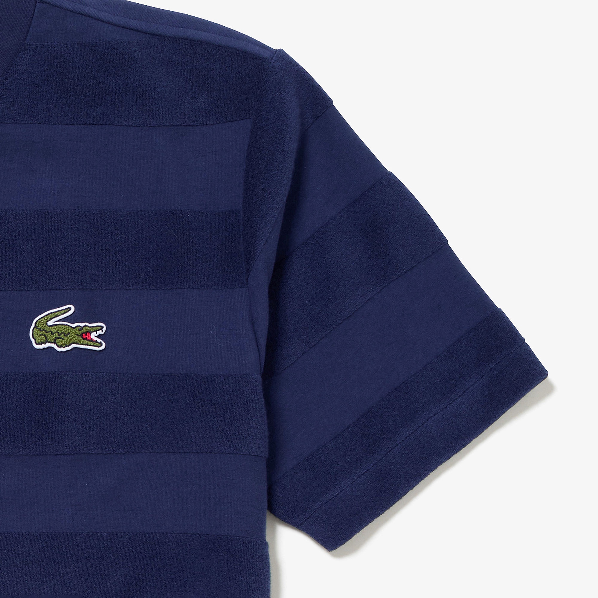 パイル地切り替え同色ボーダーTシャツ