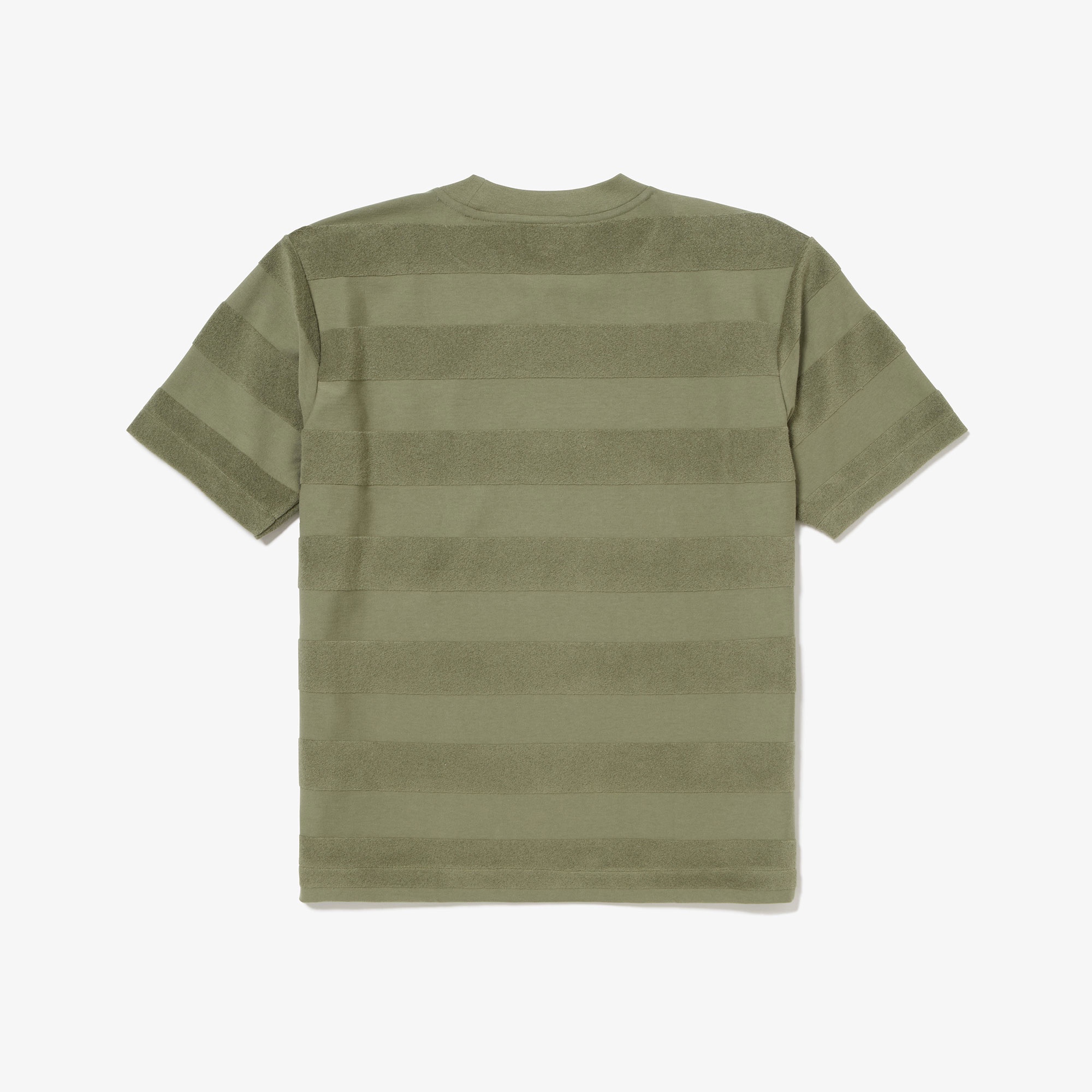 パイル地切り替え同色ボーダーTシャツ