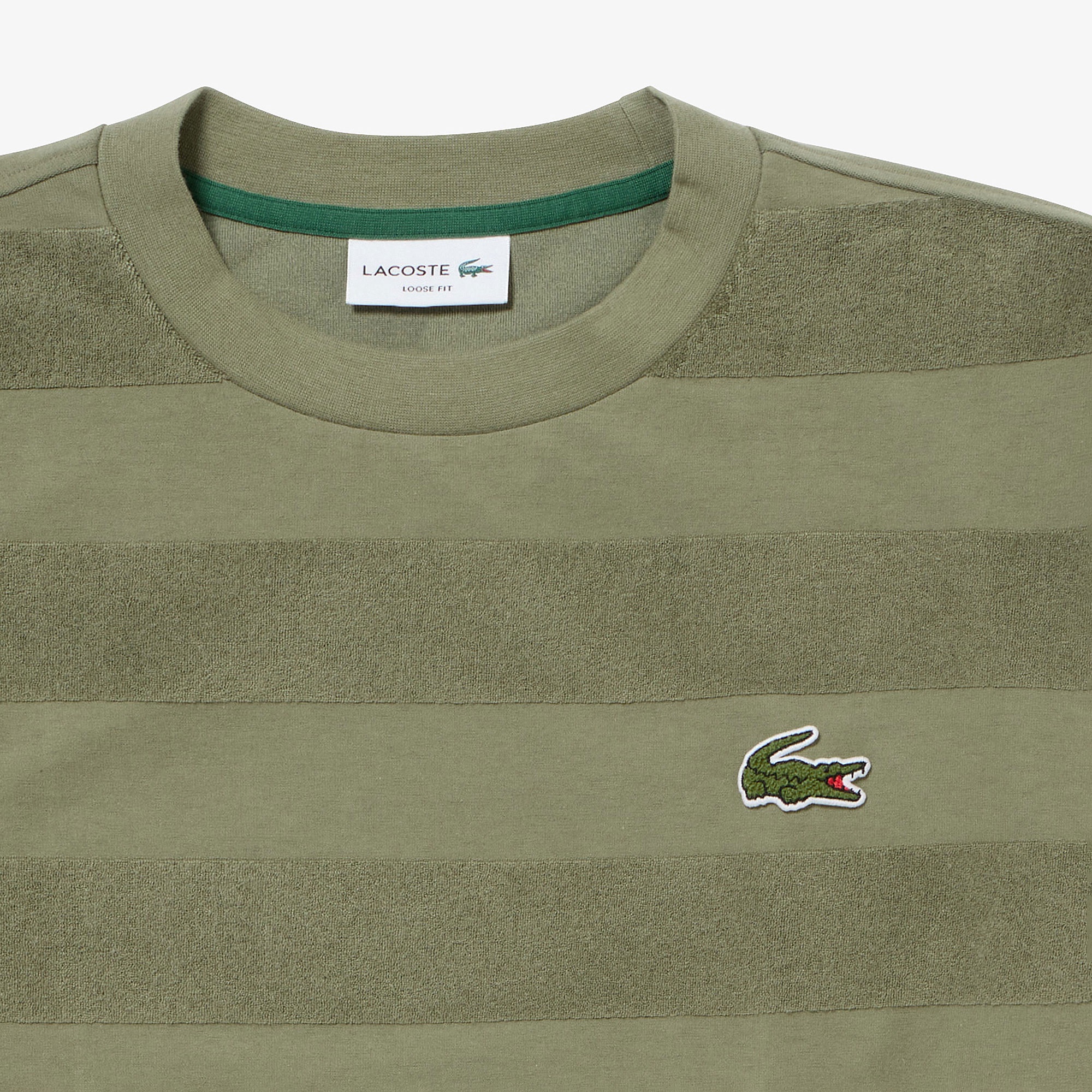 パイル地切り替え同色ボーダーTシャツ