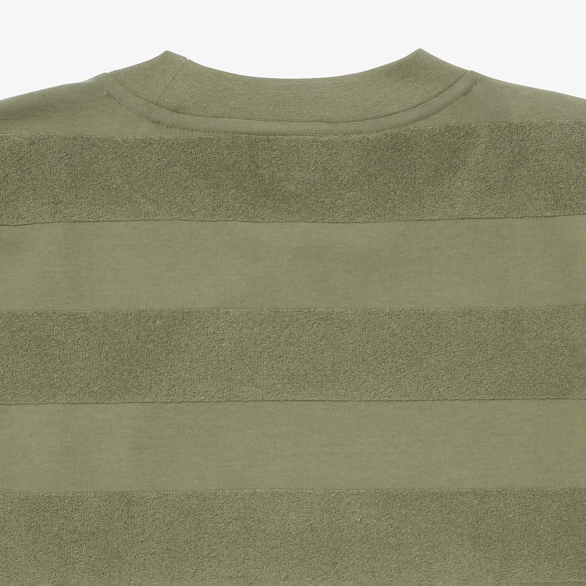 パイル地切り替え同色ボーダーTシャツ