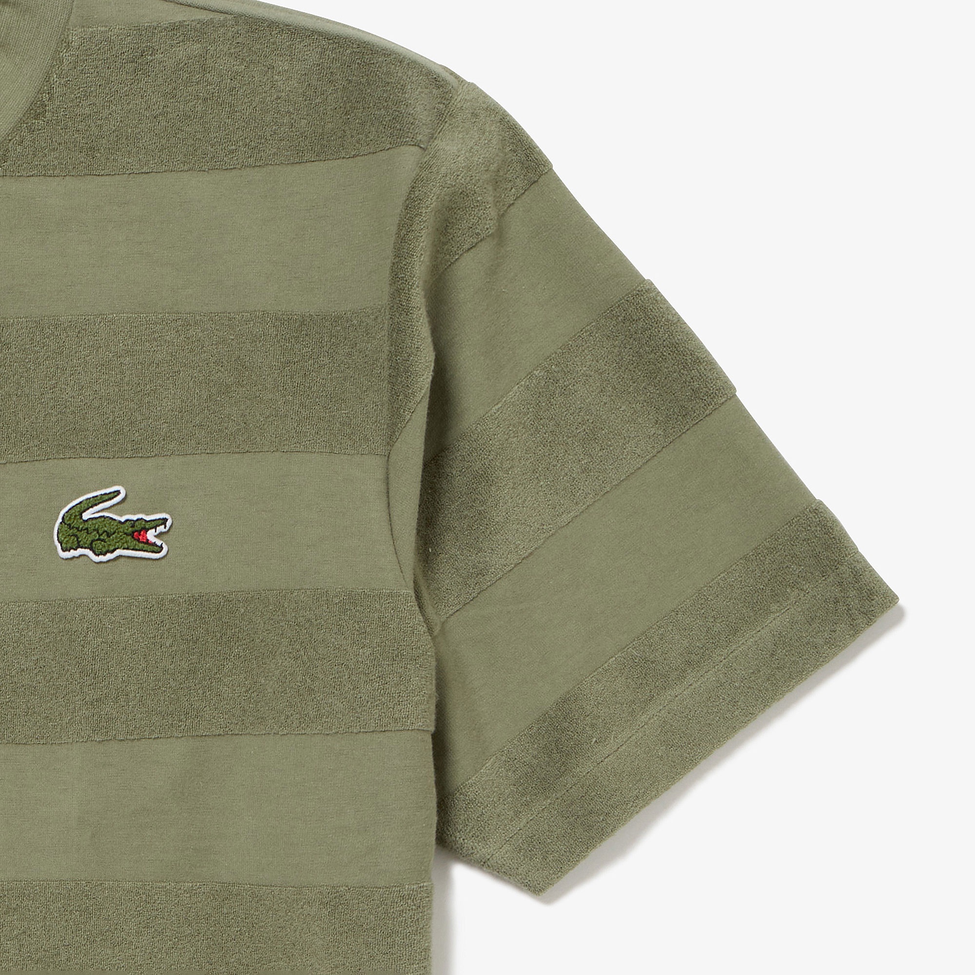 パイル地切り替え同色ボーダーTシャツ