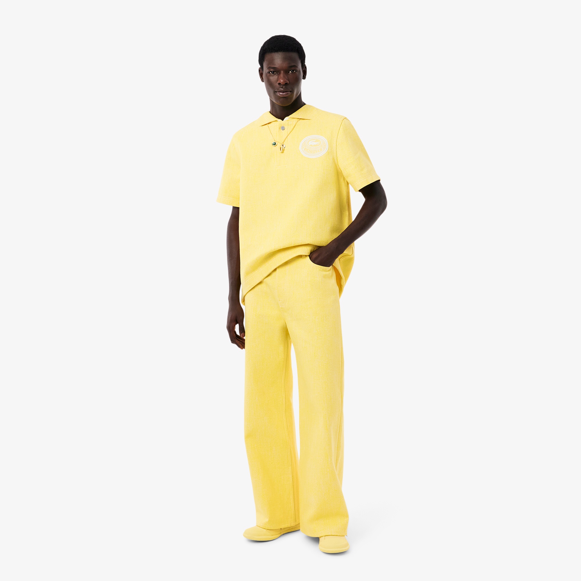 『25SS Fashion Show』 カラーデニム変形ポロシャツ