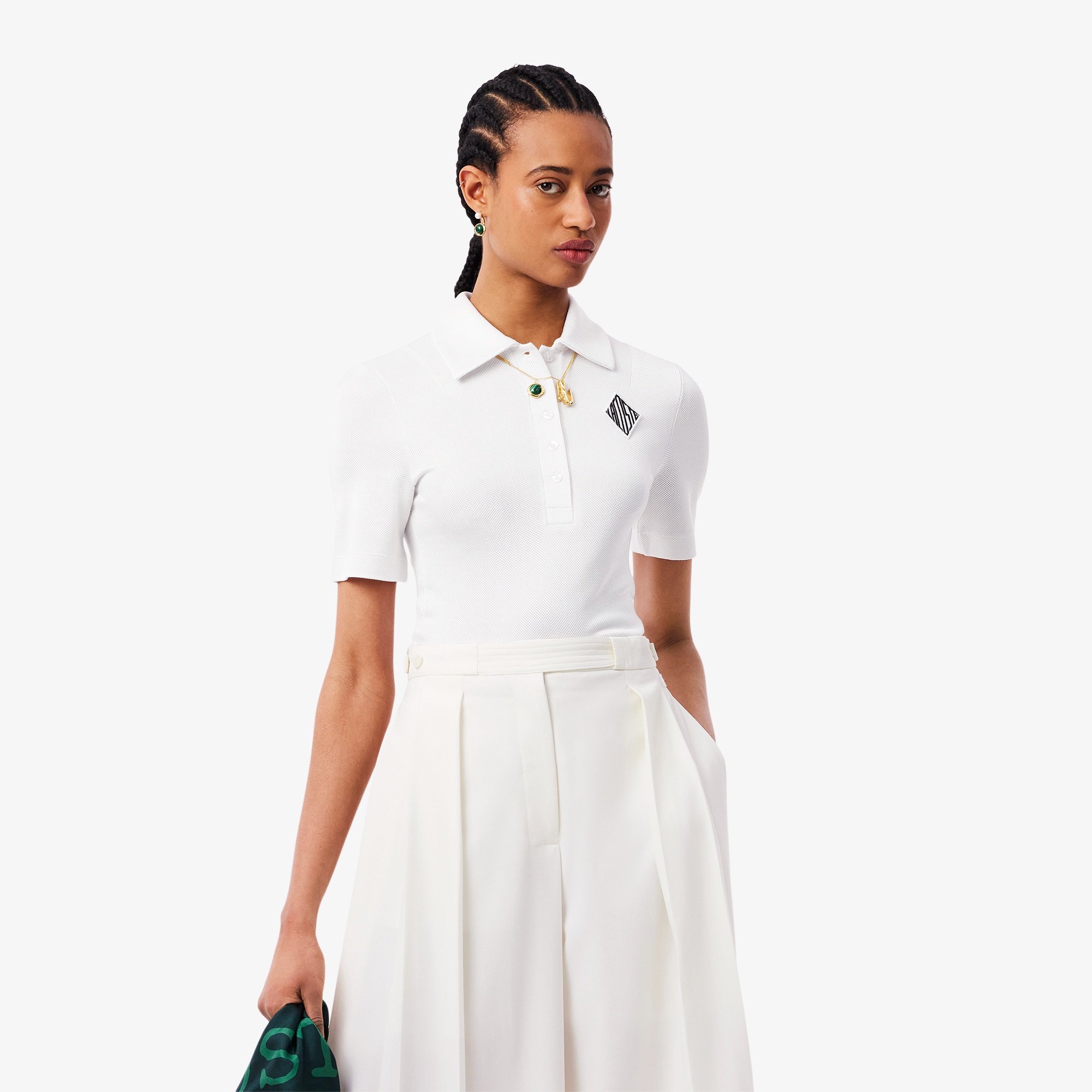 『25SS Fashion Show』 レーヨン鹿の子スリムフィットポロシャツ