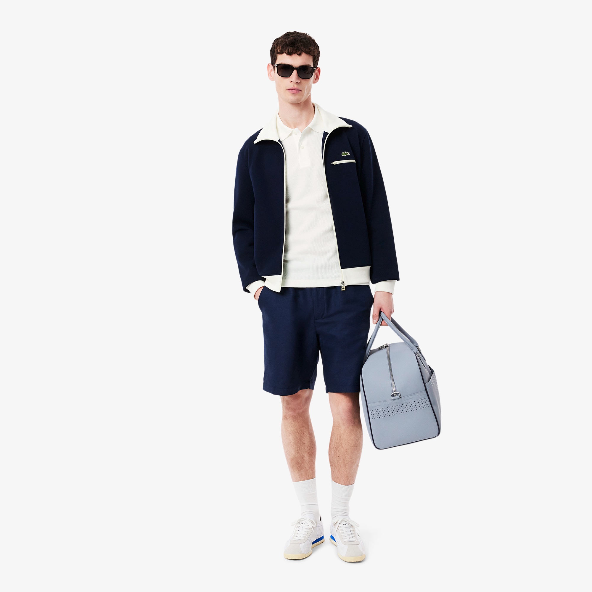 スクエアニットポロシャツ