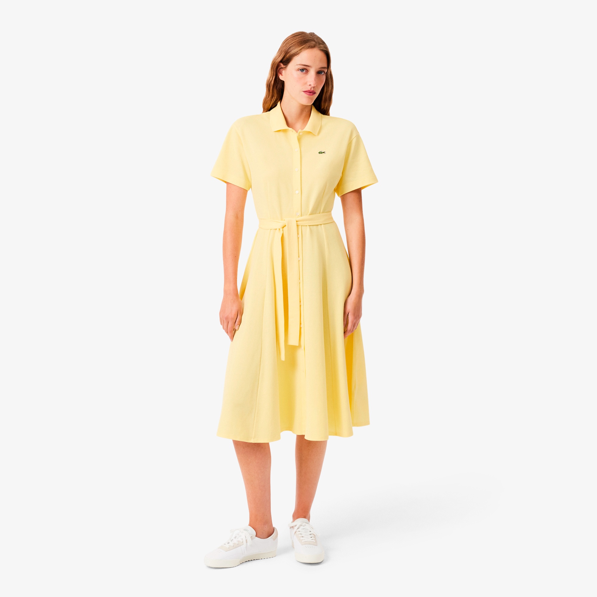 鹿の子地シャツドレス