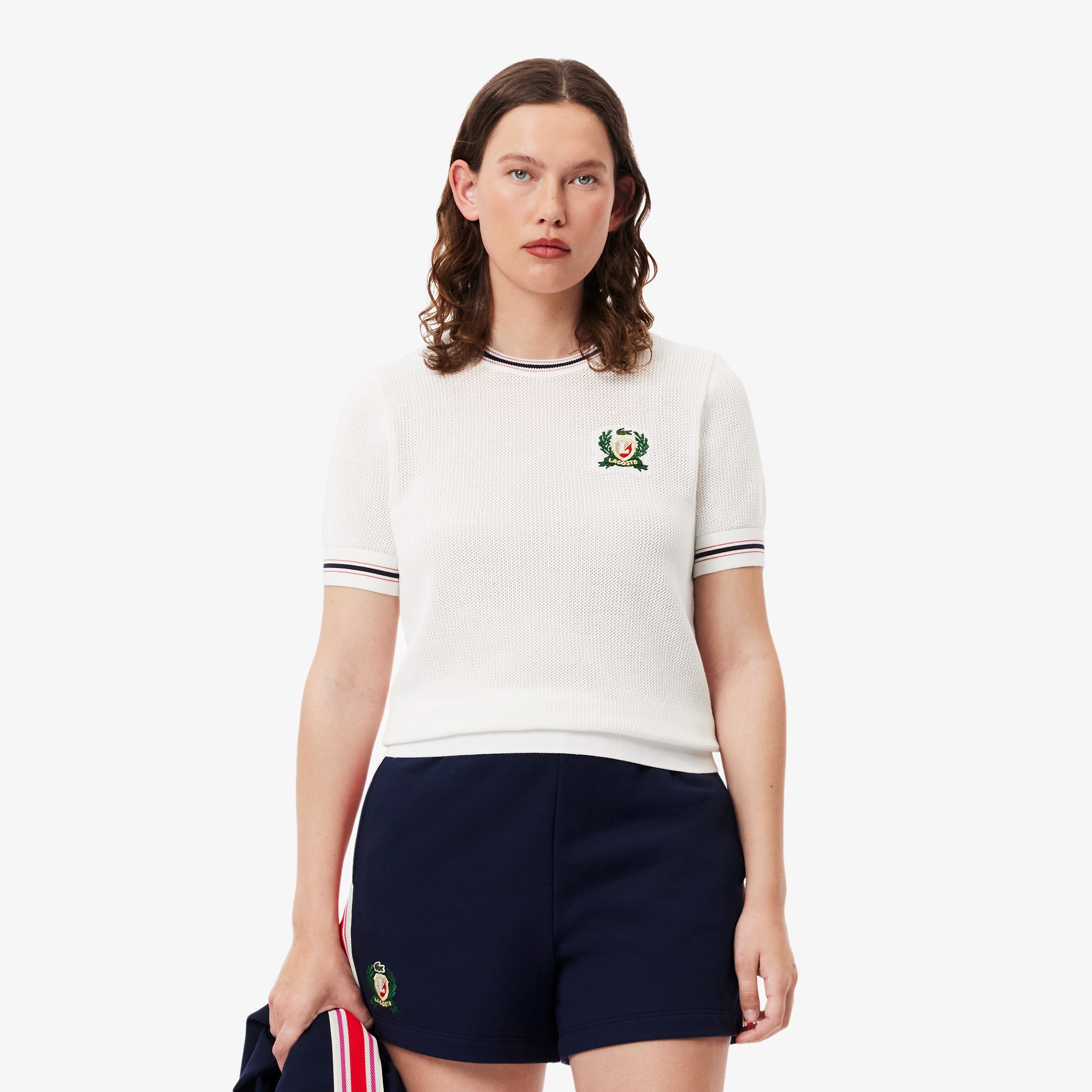 フレンチメイドメッシュニットTシャツ