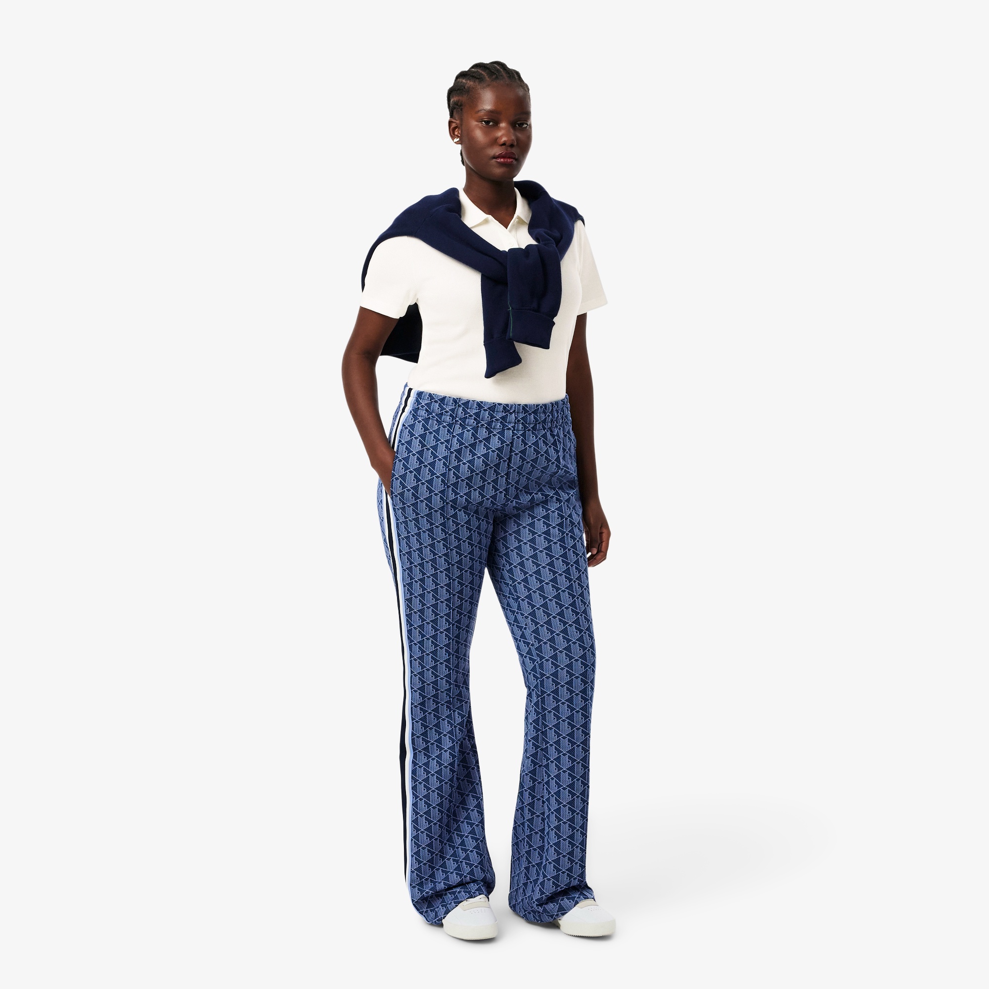 タイトフィットリブニットポロシャツ