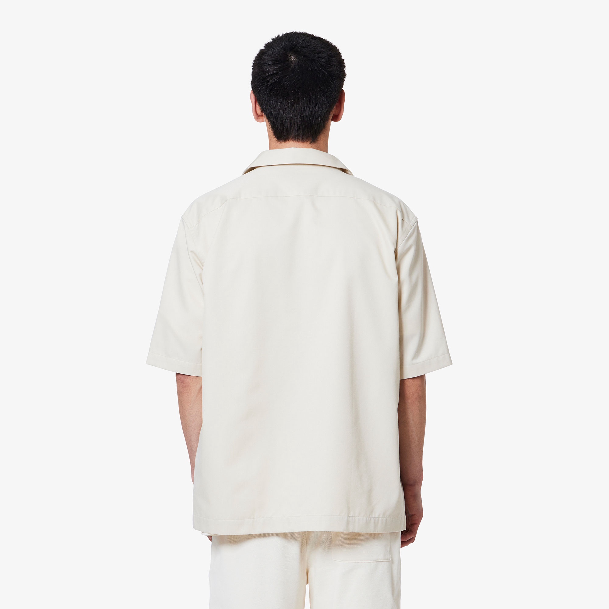 シルクブレンドオープンカラーシャツ