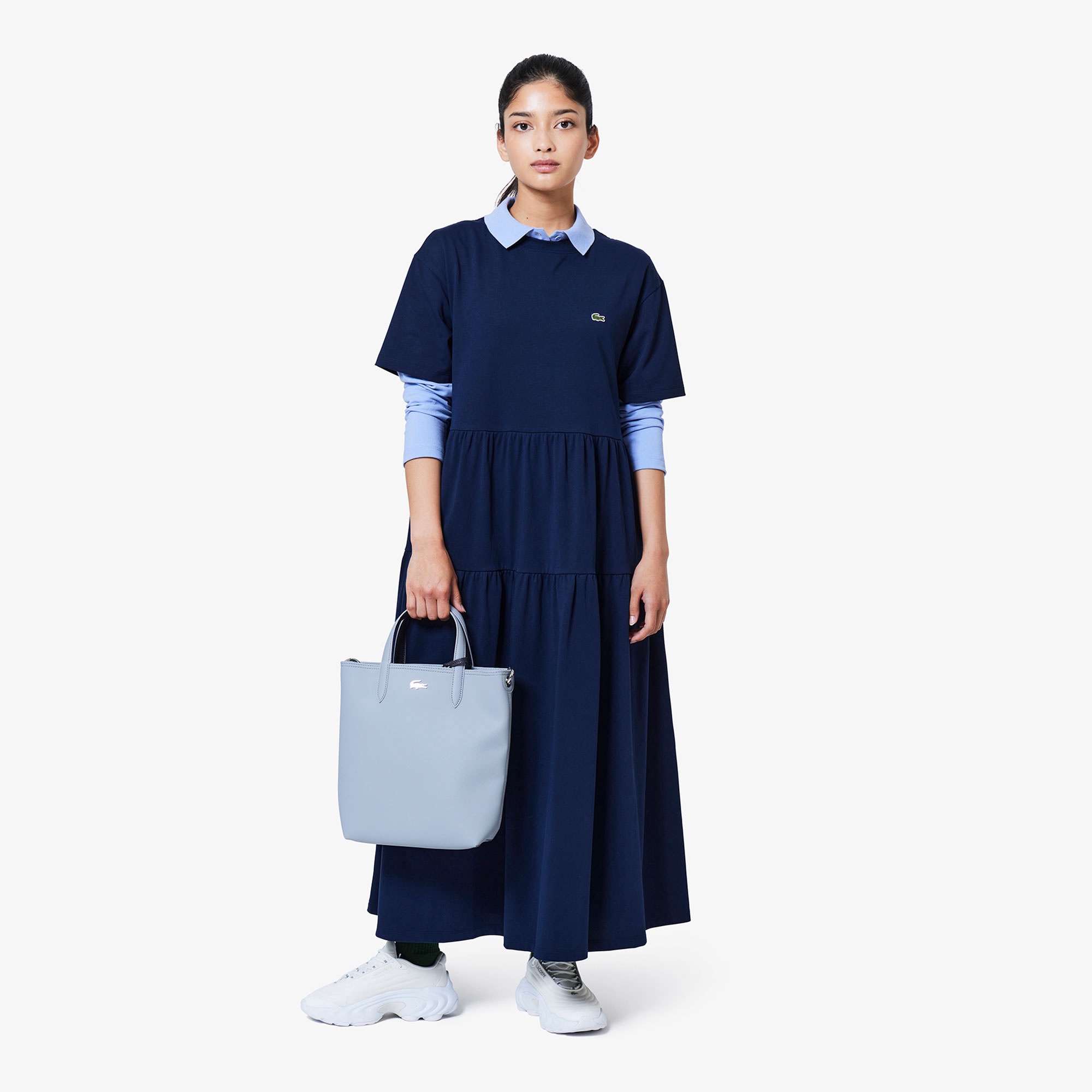 ティアードTシャツドレス