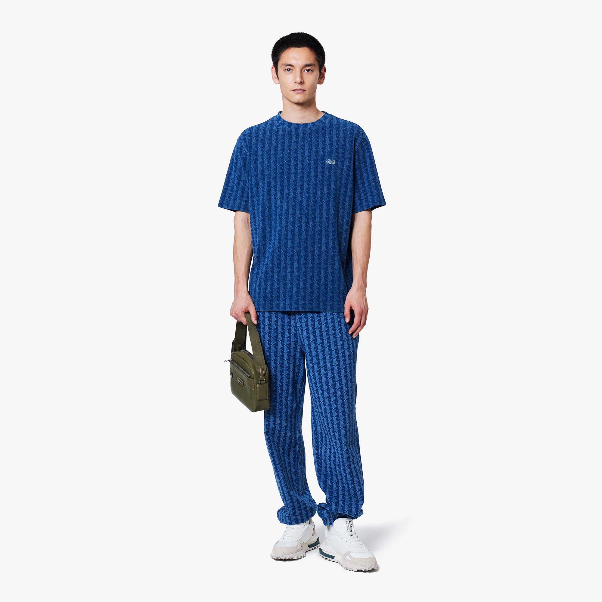 インディゴスウェットモノグラムトラックパンツ