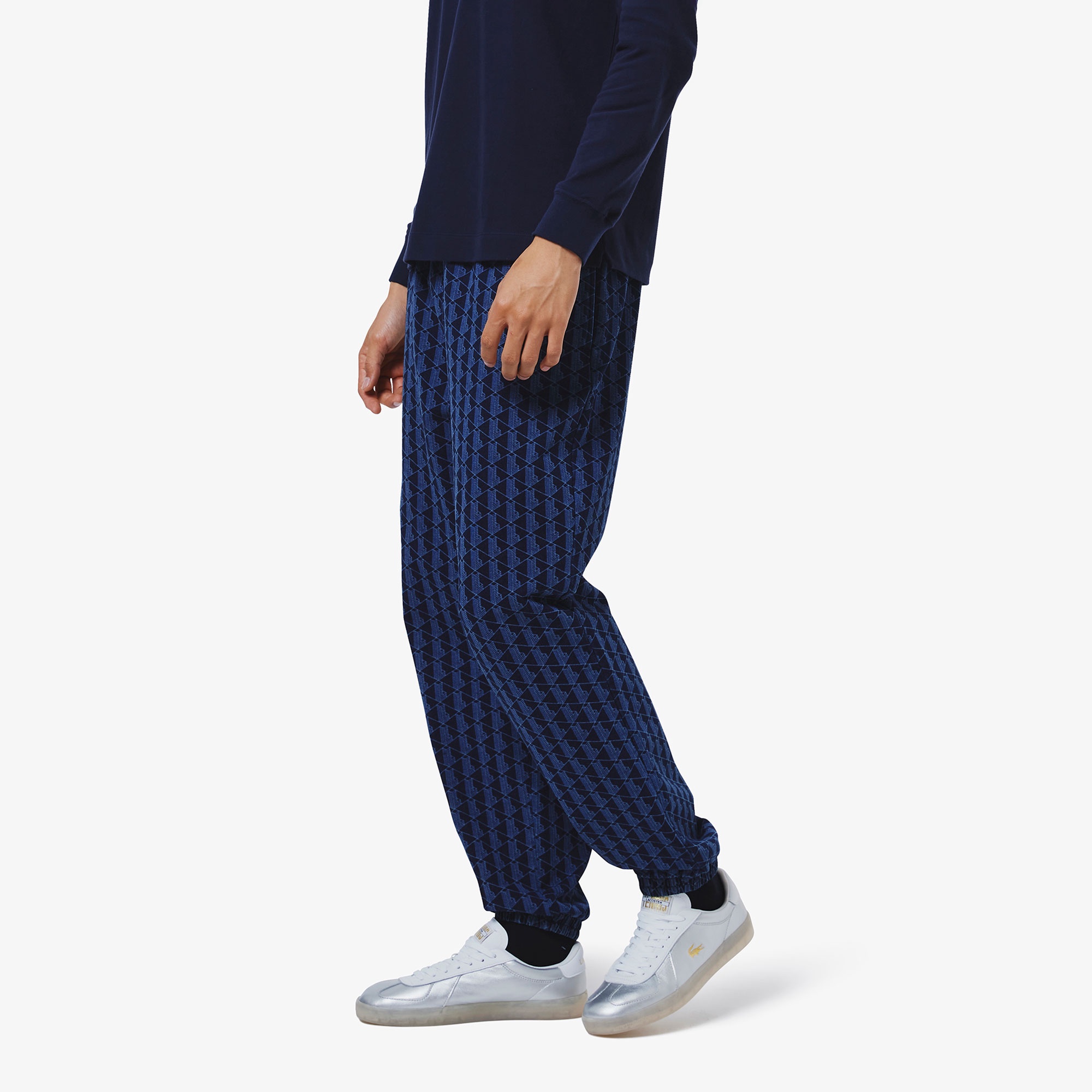 インディゴスウェットモノグラムトラックパンツ