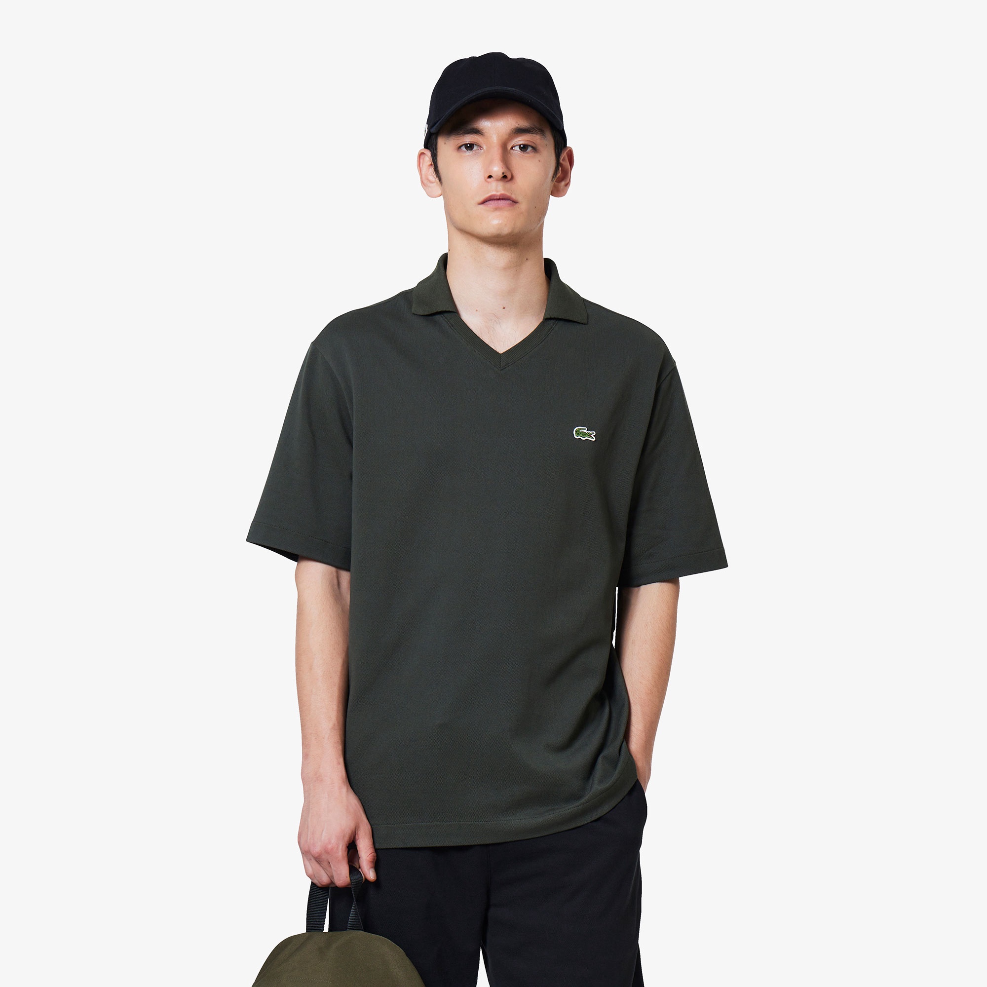 L.12.12アレンジ スキッパーネックポロシャツ