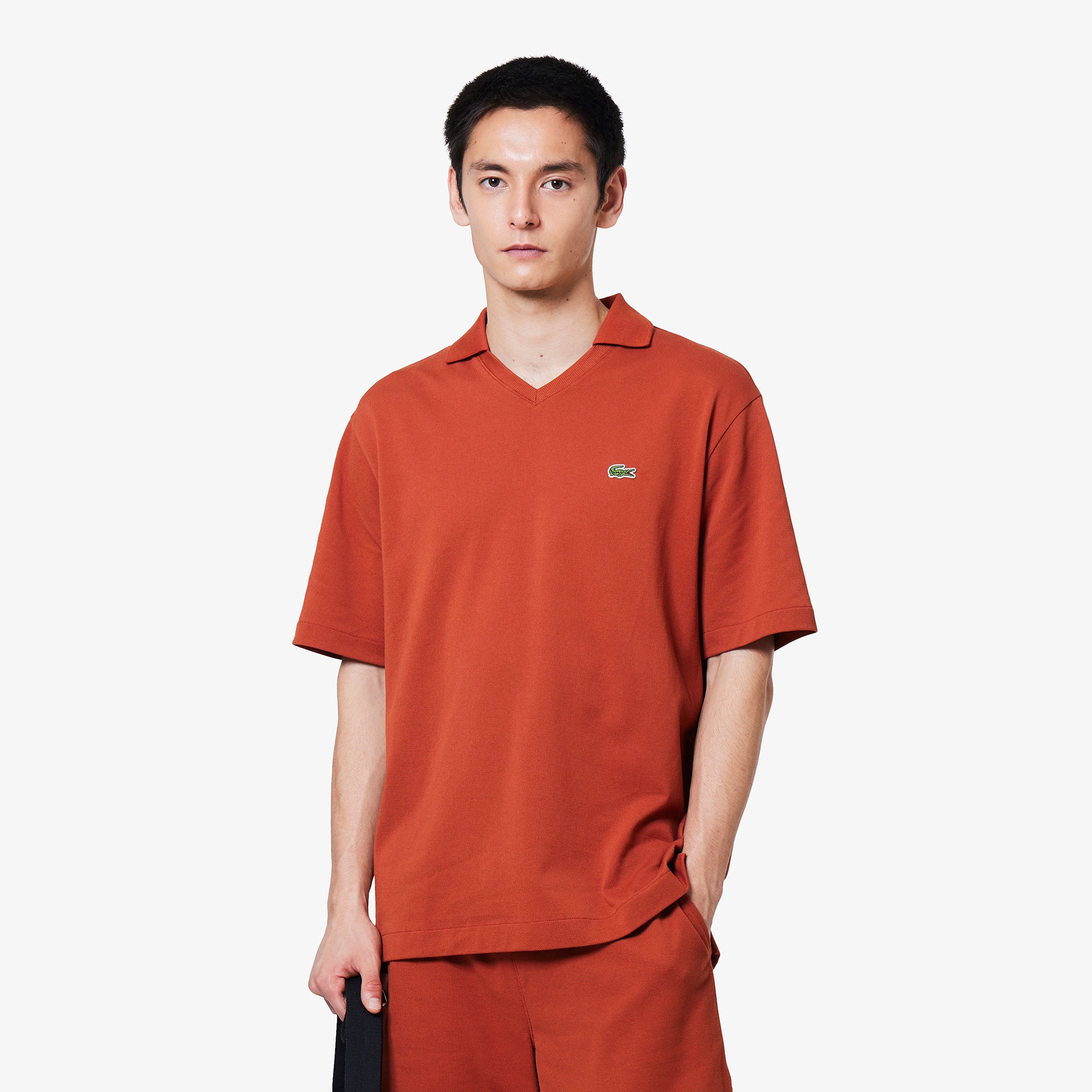 L.12.12アレンジ スキッパーネックポロシャツ