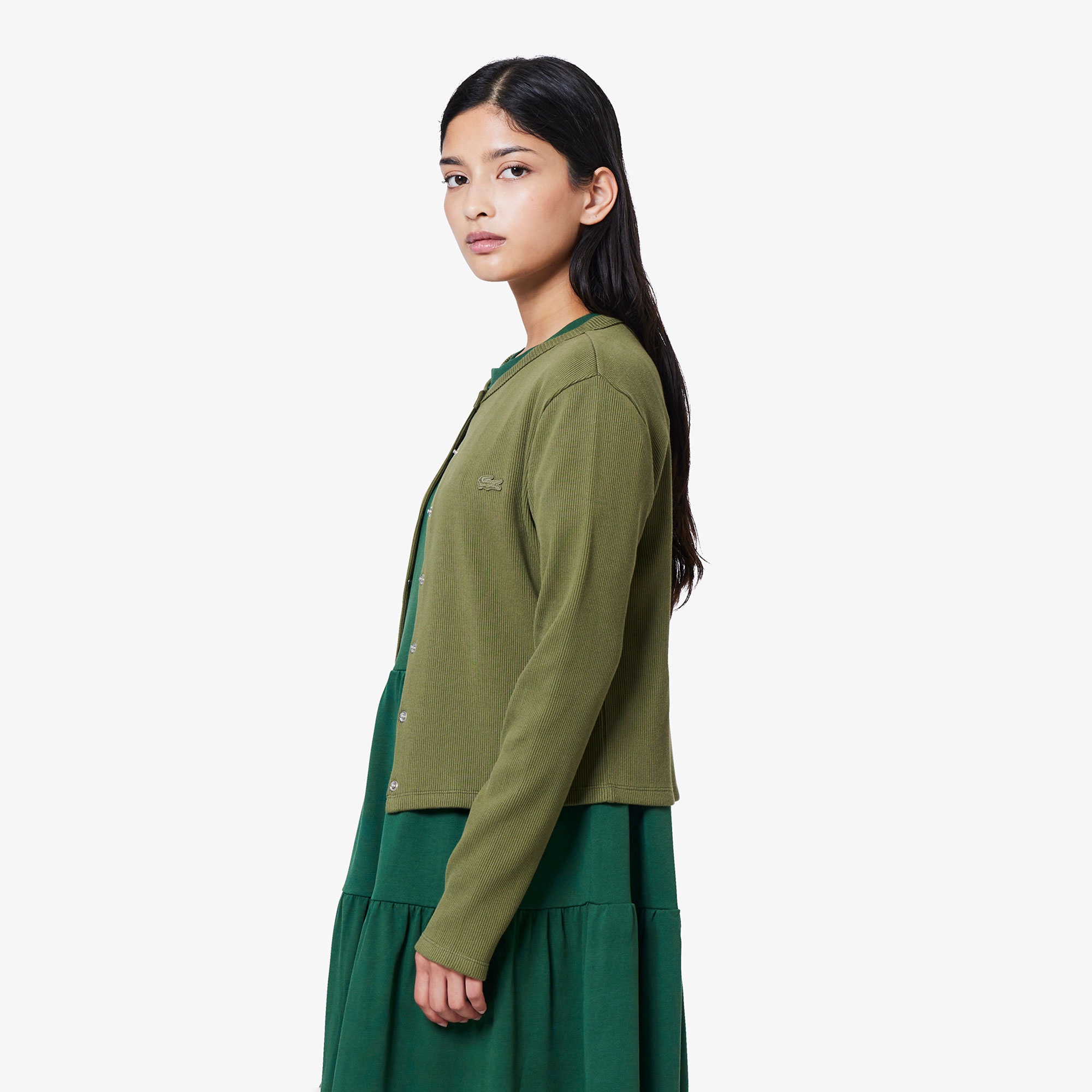 リブジャージカーディガン