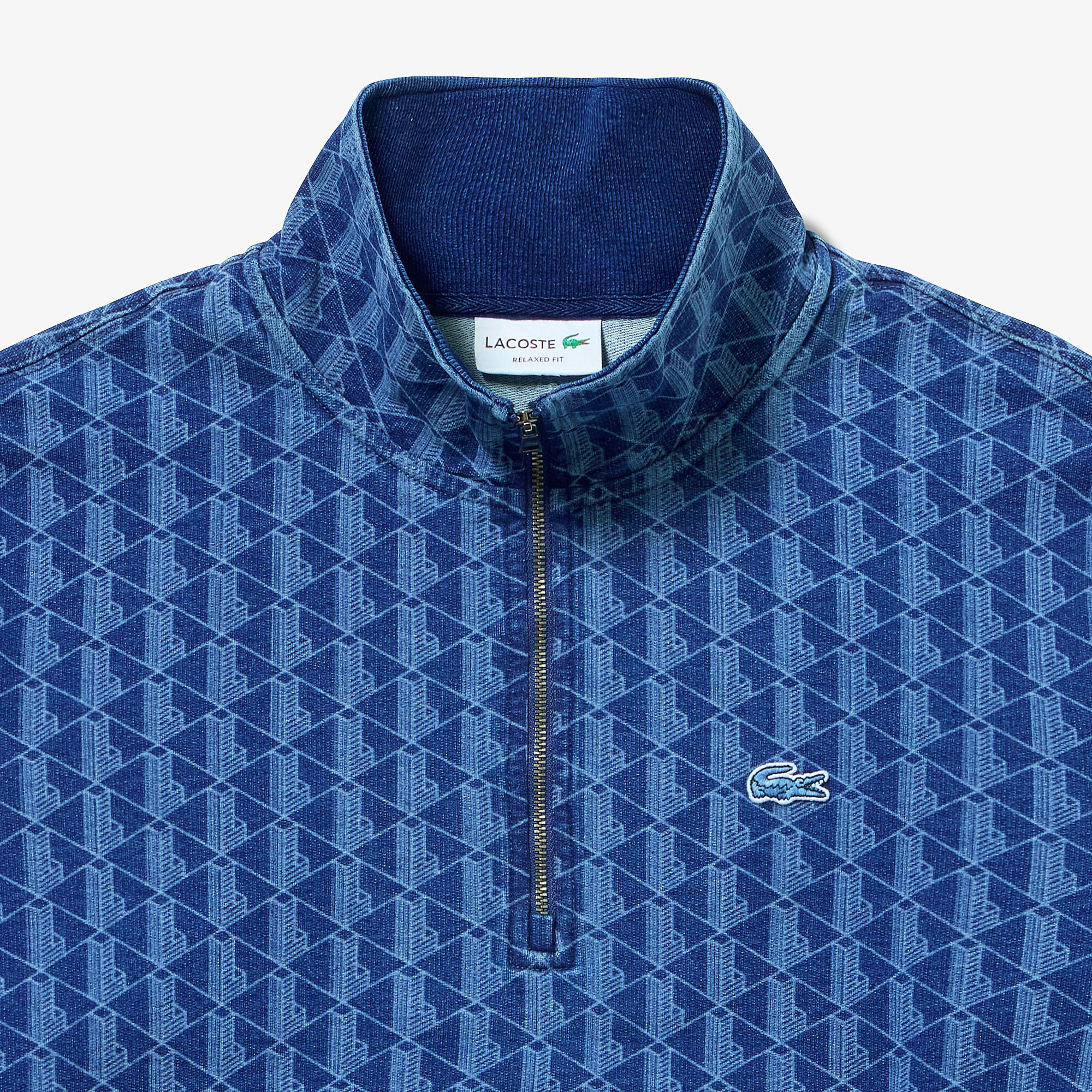 インディゴスウェットモノグラムトラックジャケット