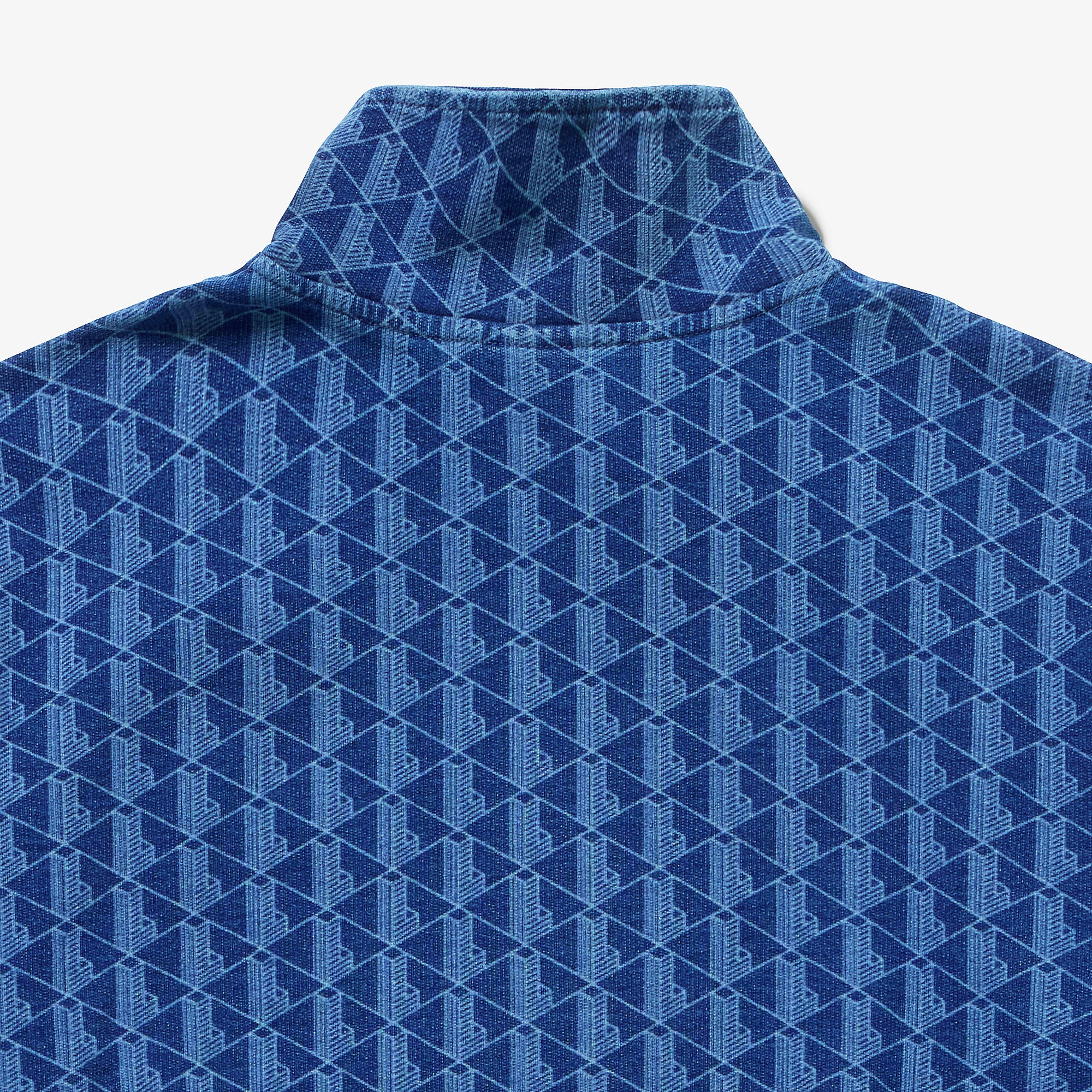 インディゴスウェットモノグラムトラックジャケット