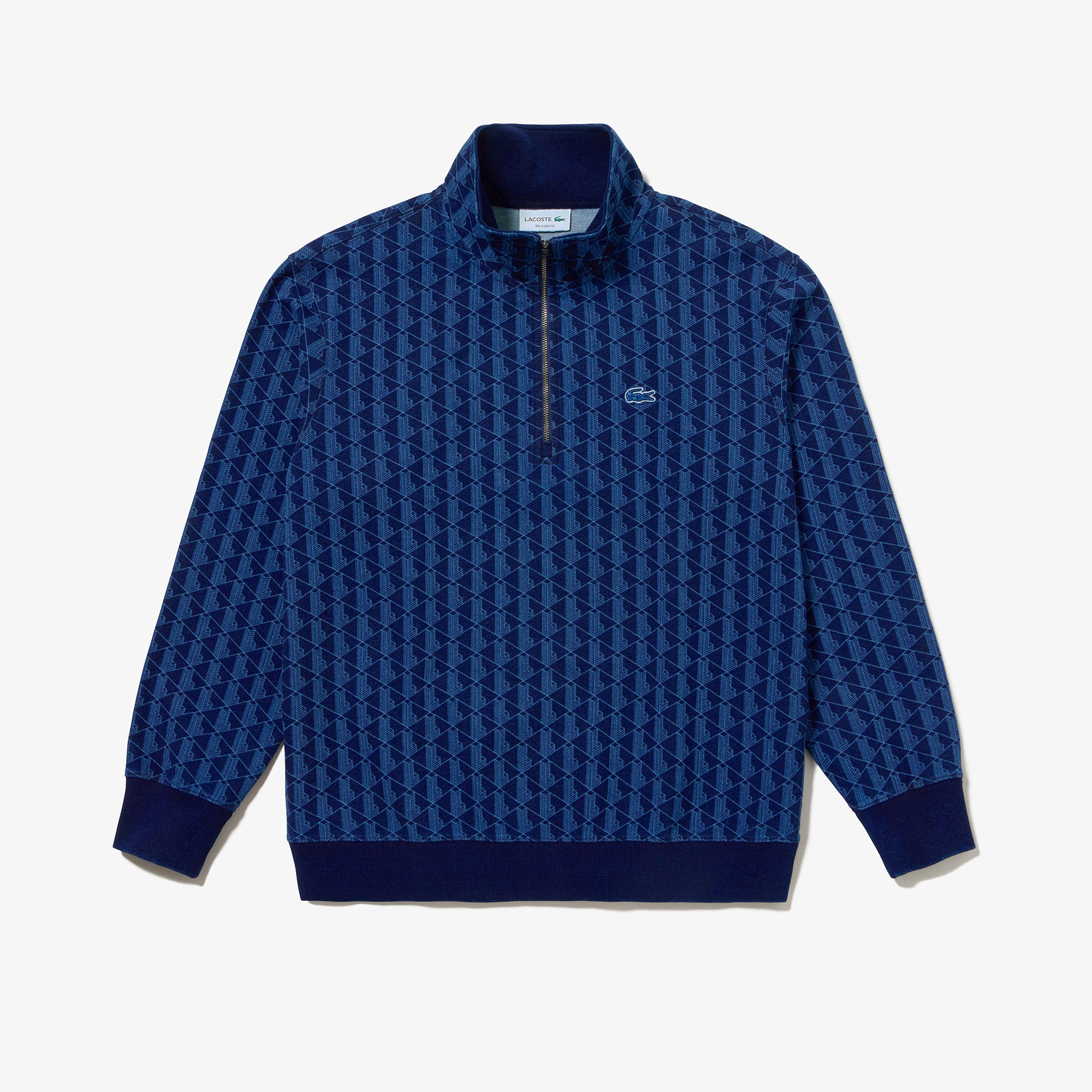 インディゴスウェットモノグラムトラックジャケット