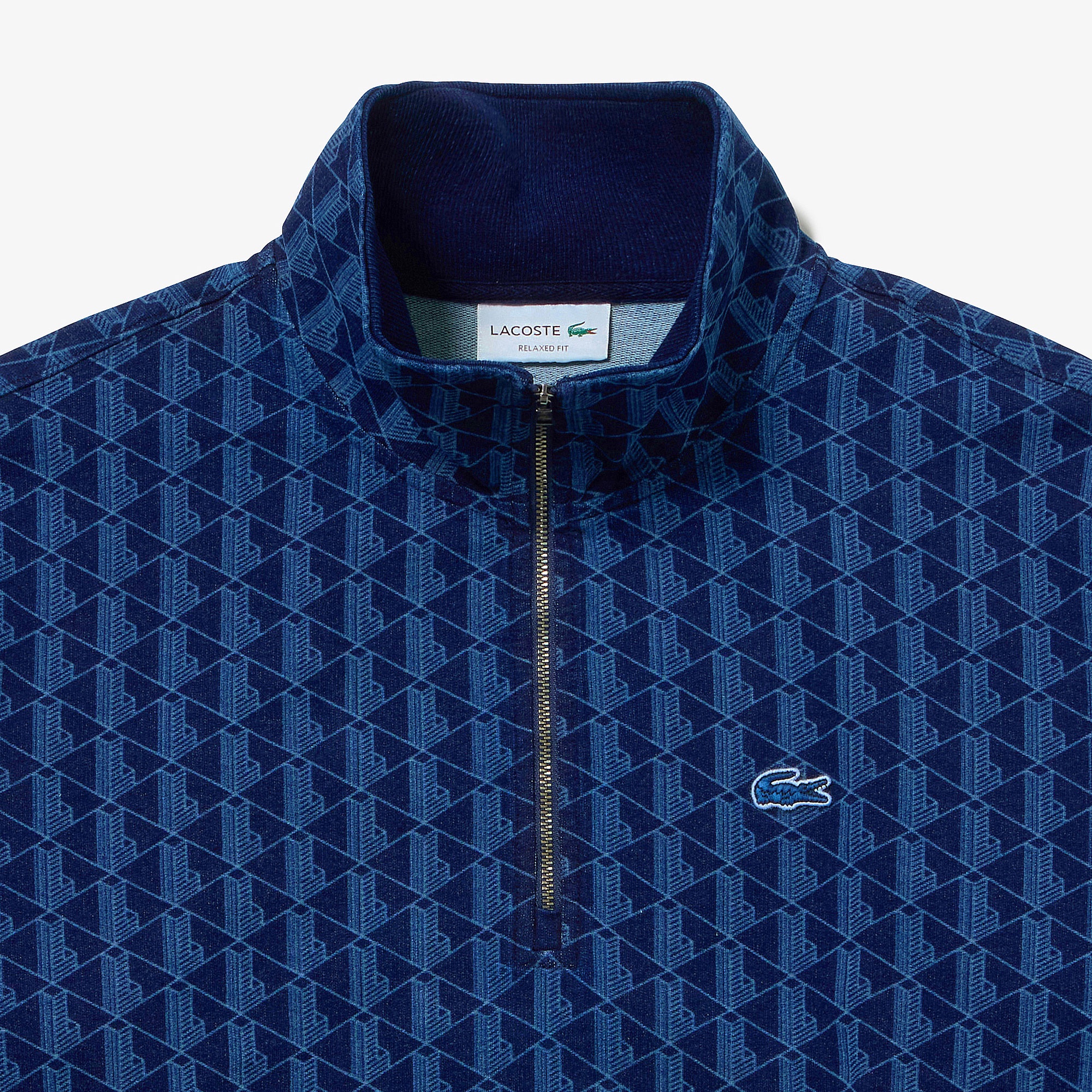 インディゴスウェットモノグラムトラックジャケット