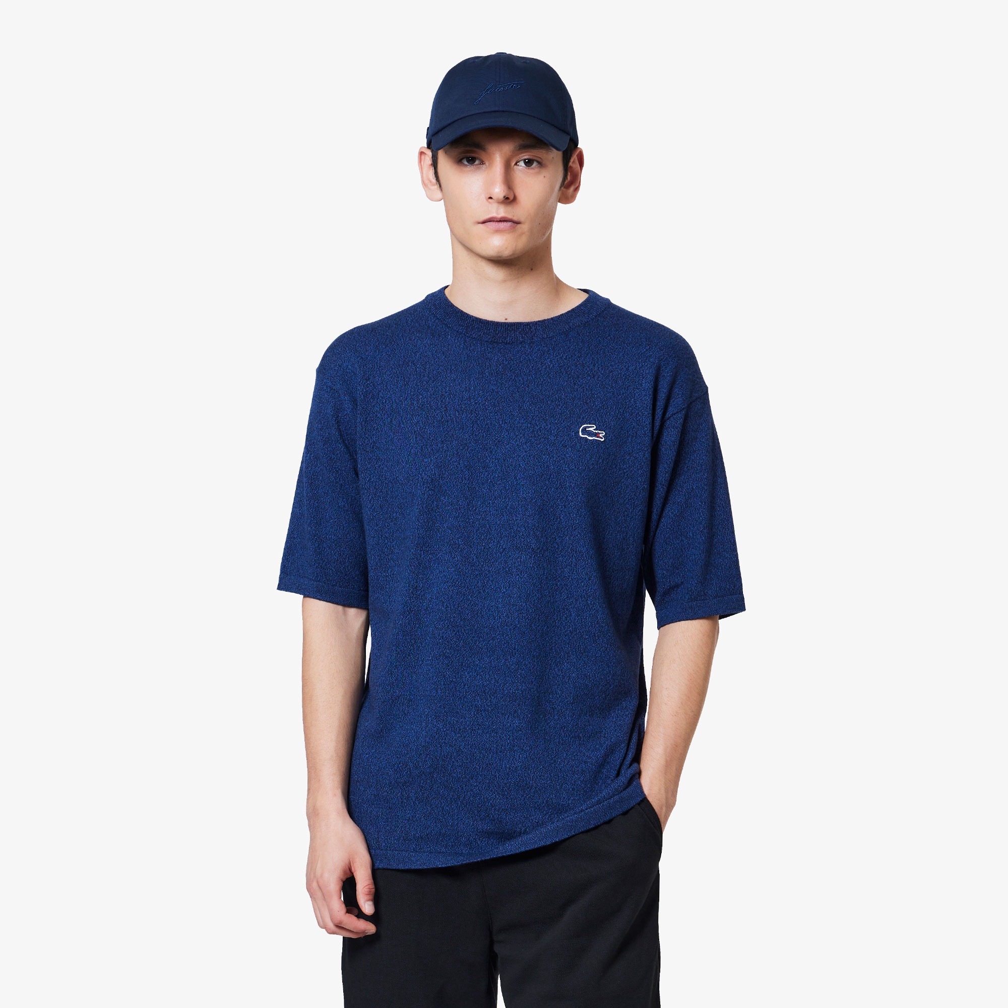 3色混合メランジェニットTシャツ