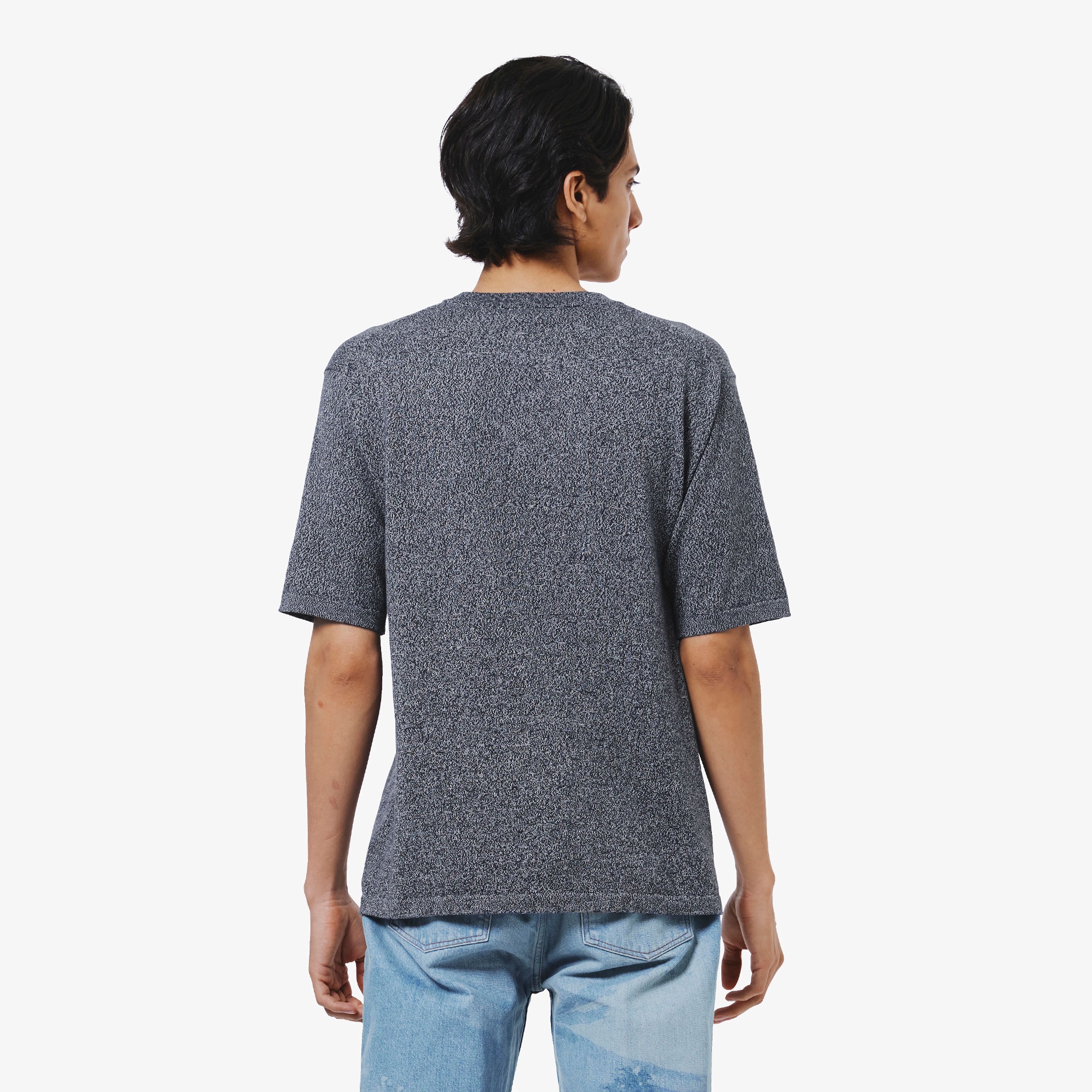 3色混合メランジェニットTシャツ