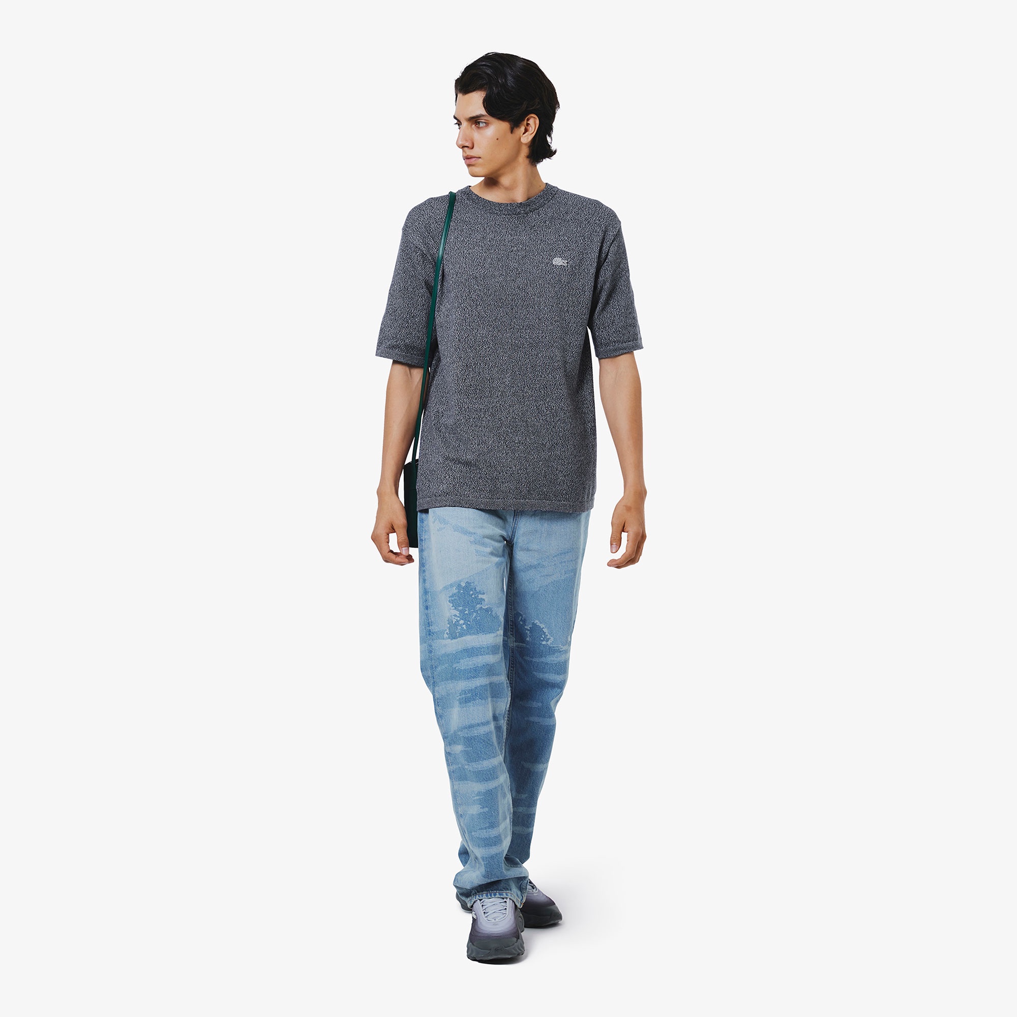 3色混合メランジェニットTシャツ