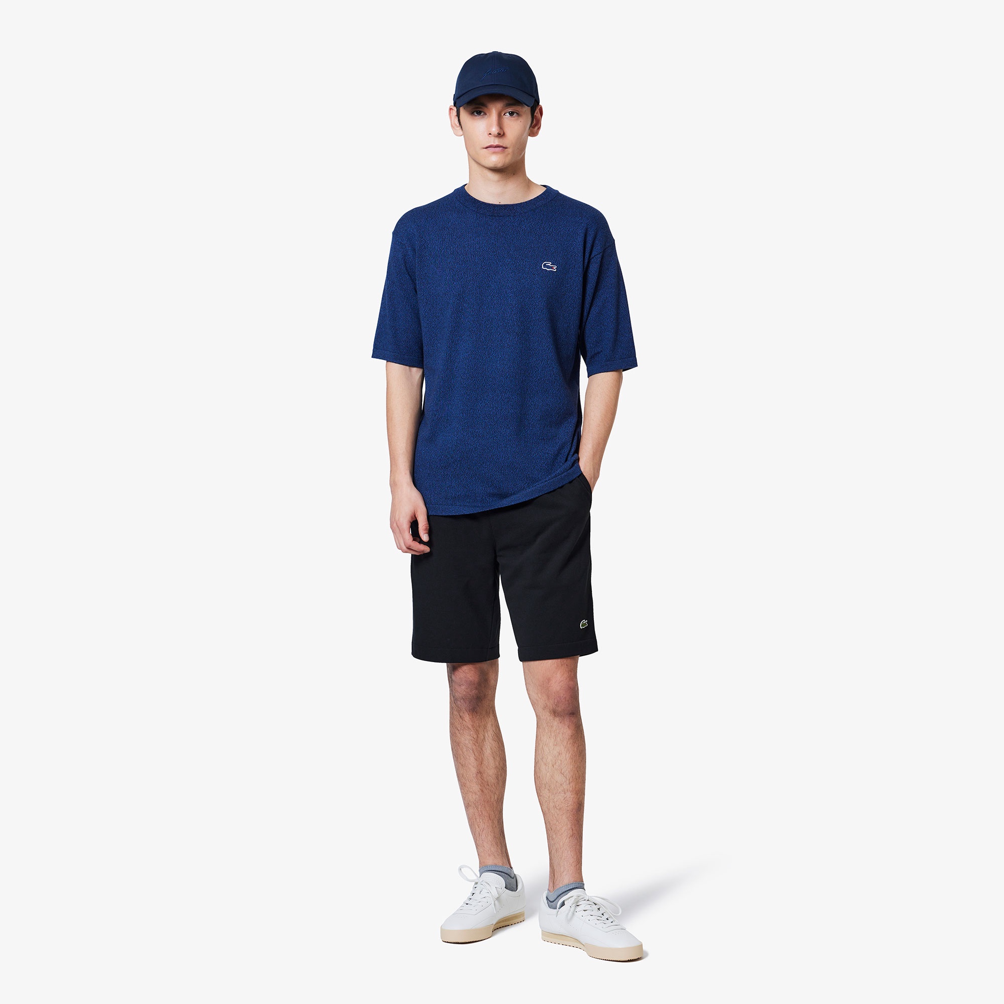 同色ワニロゴショートソックス