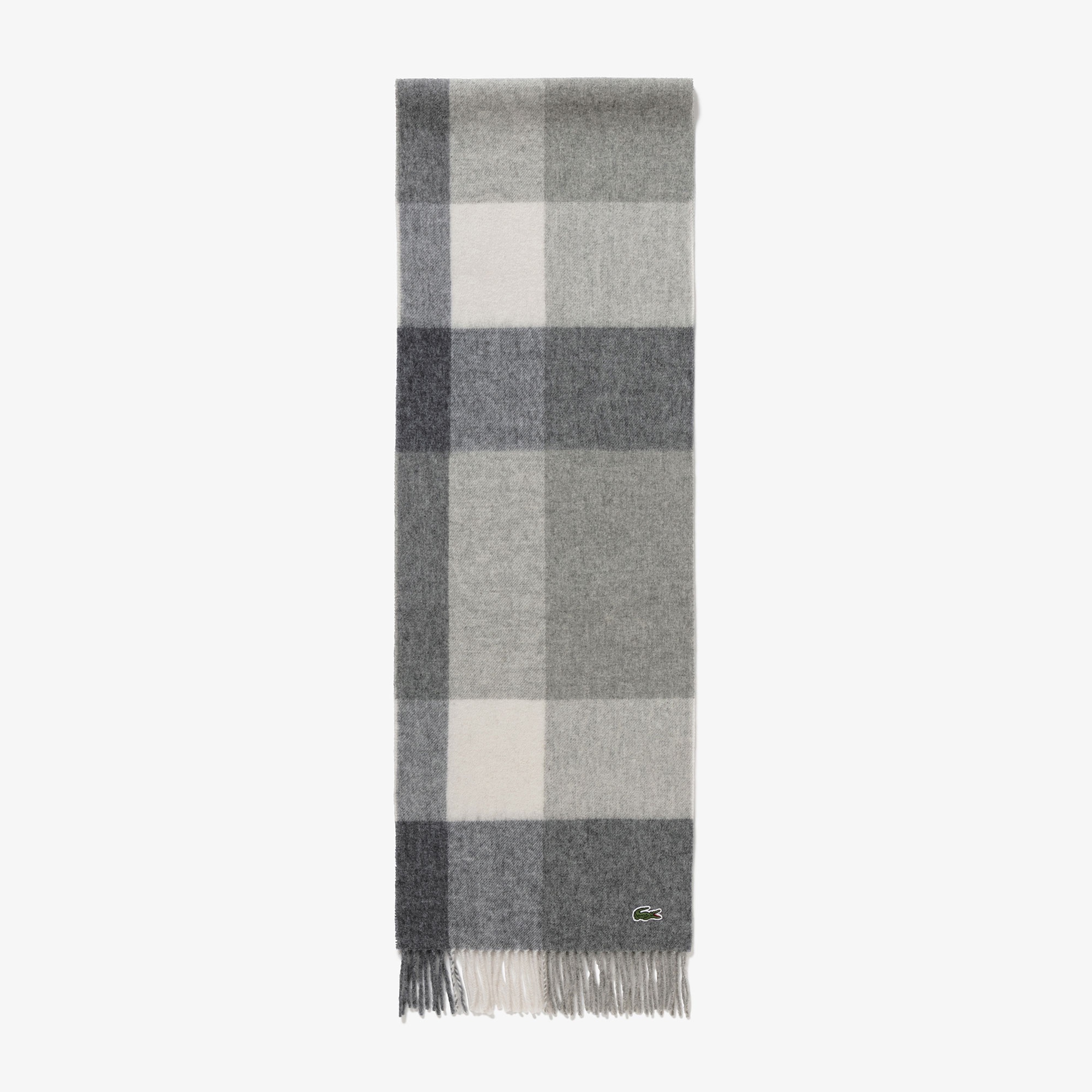 メリノウールブロックチェックマフラー