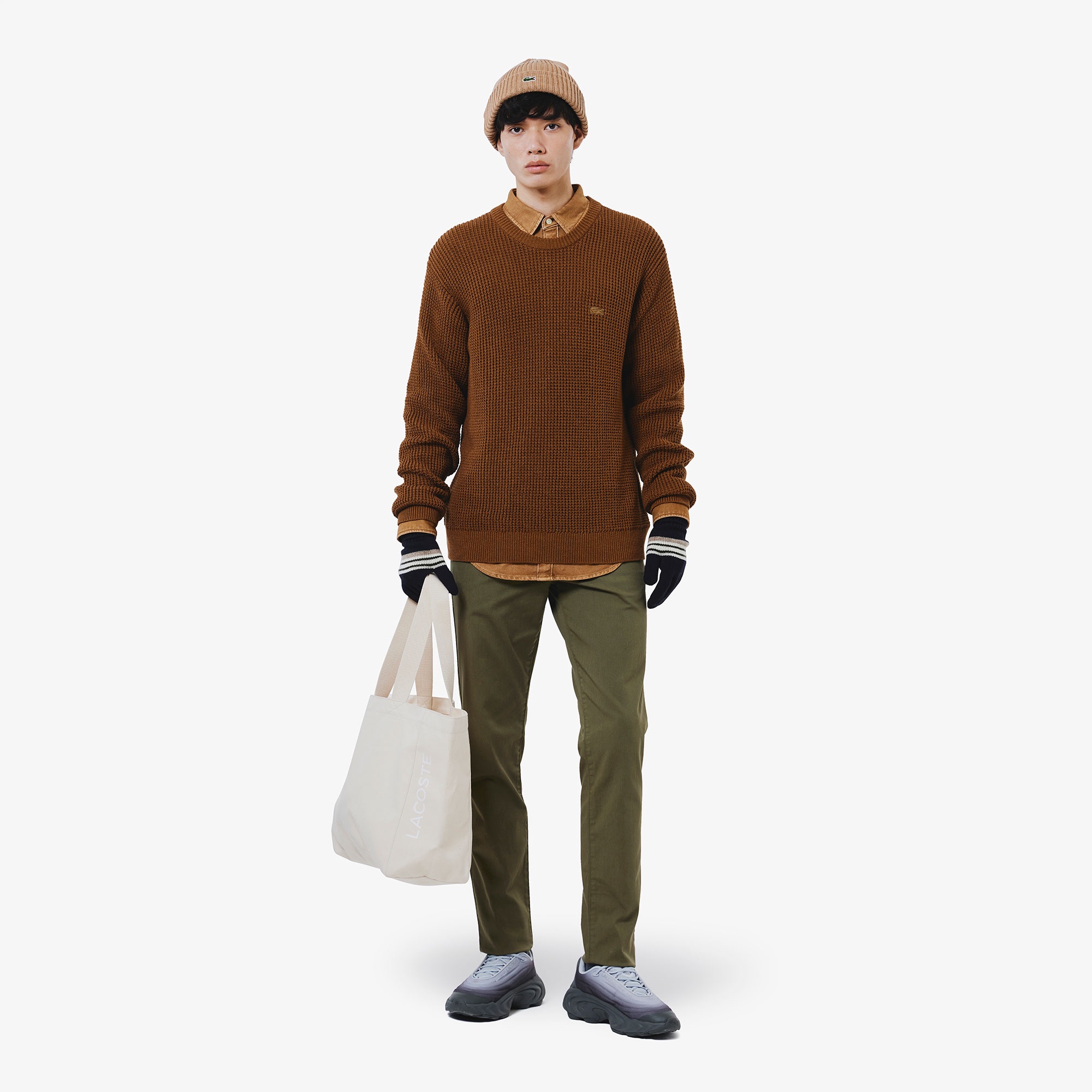 エクストラファインラムウールボーダーニットグローブ