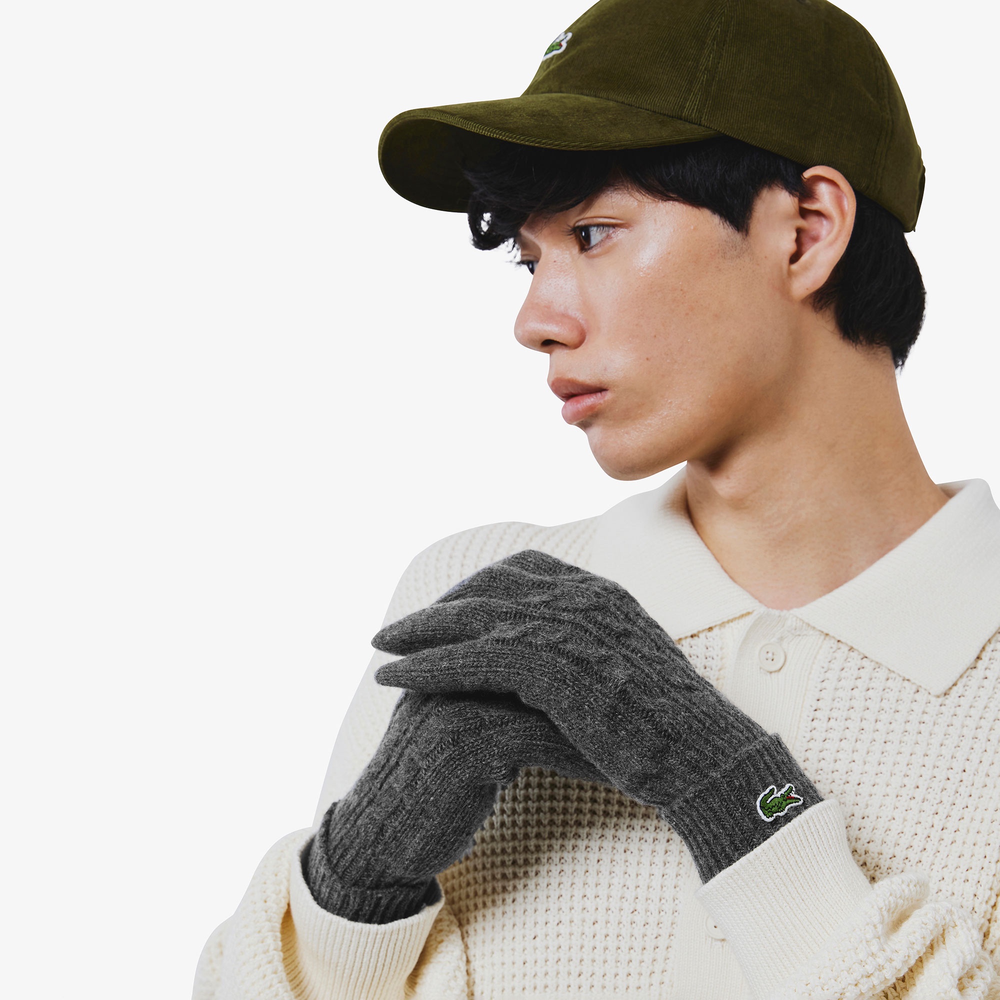 ケーブルニットグローブ