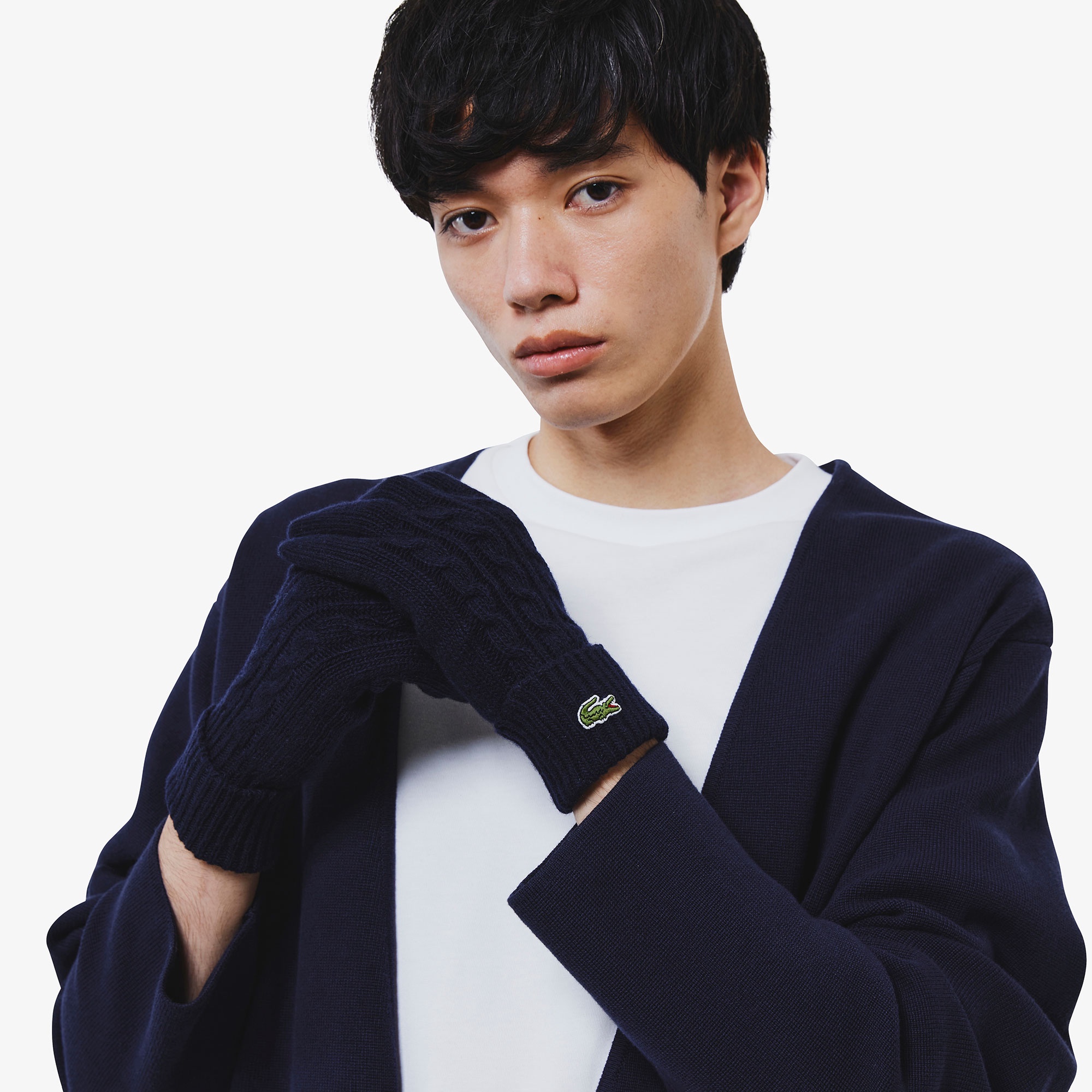 ケーブルニットグローブ