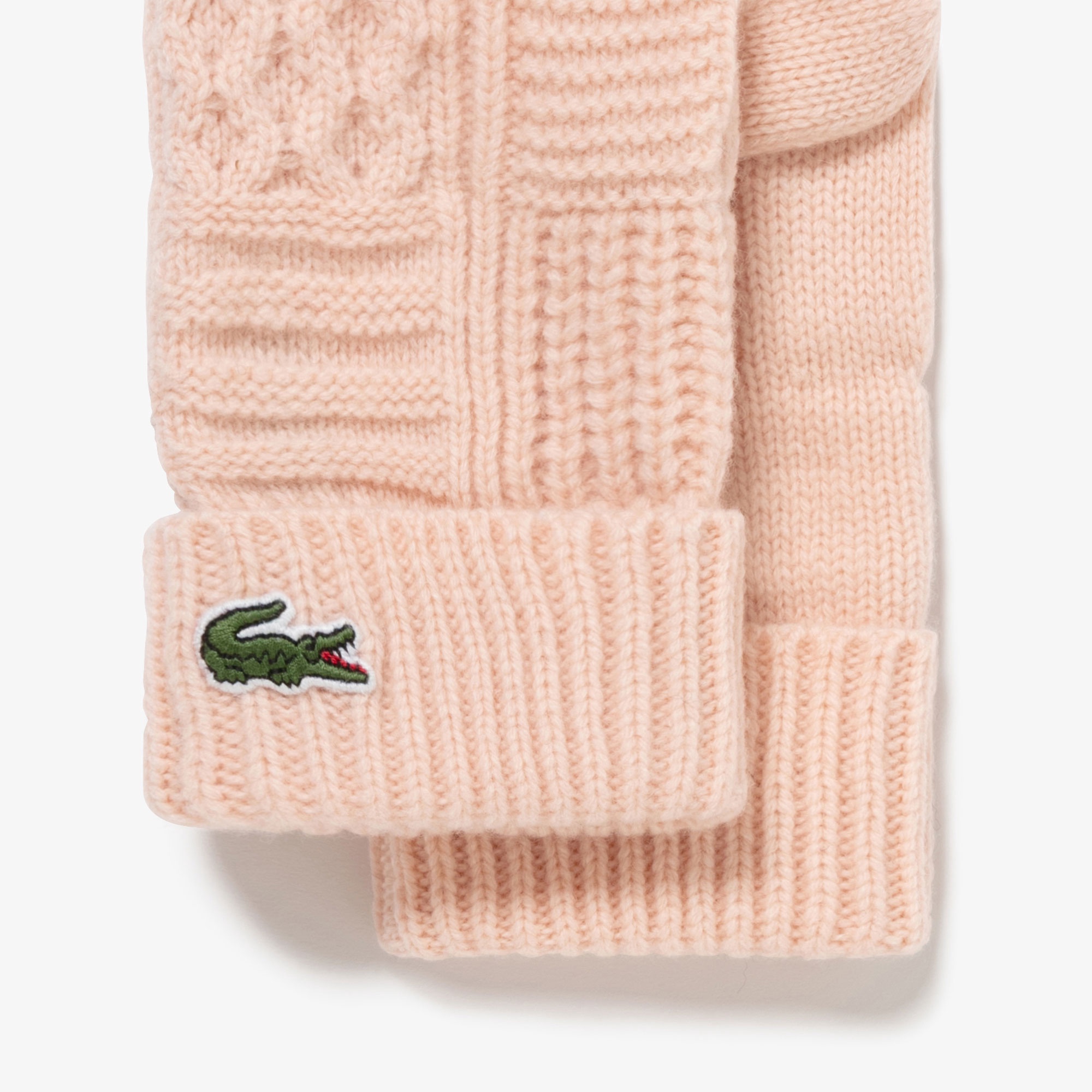 アラン柄ブレンドウールニットグローブ