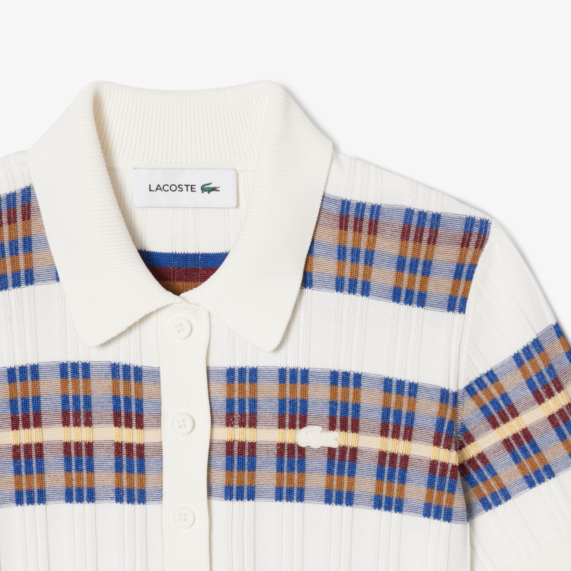 マルチカラーリブニットシャツ