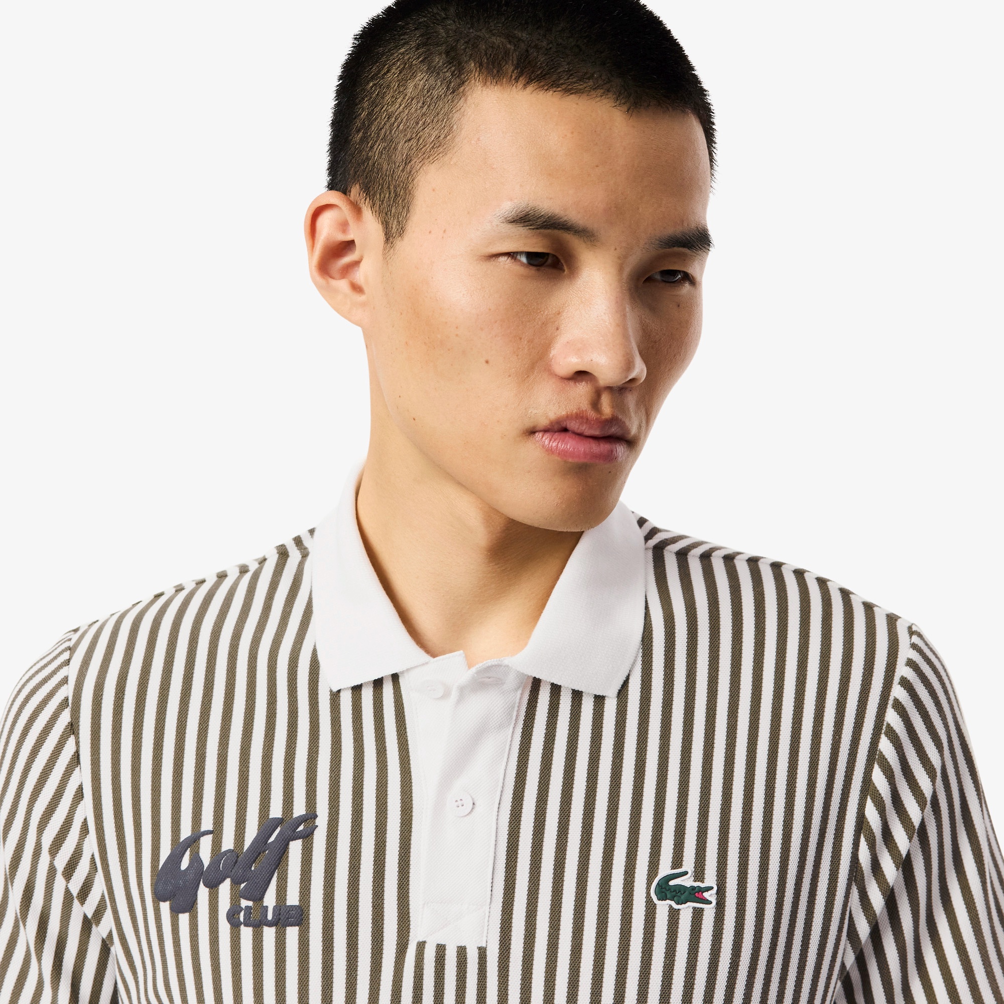 ヒートコントロールストライプポロシャツ