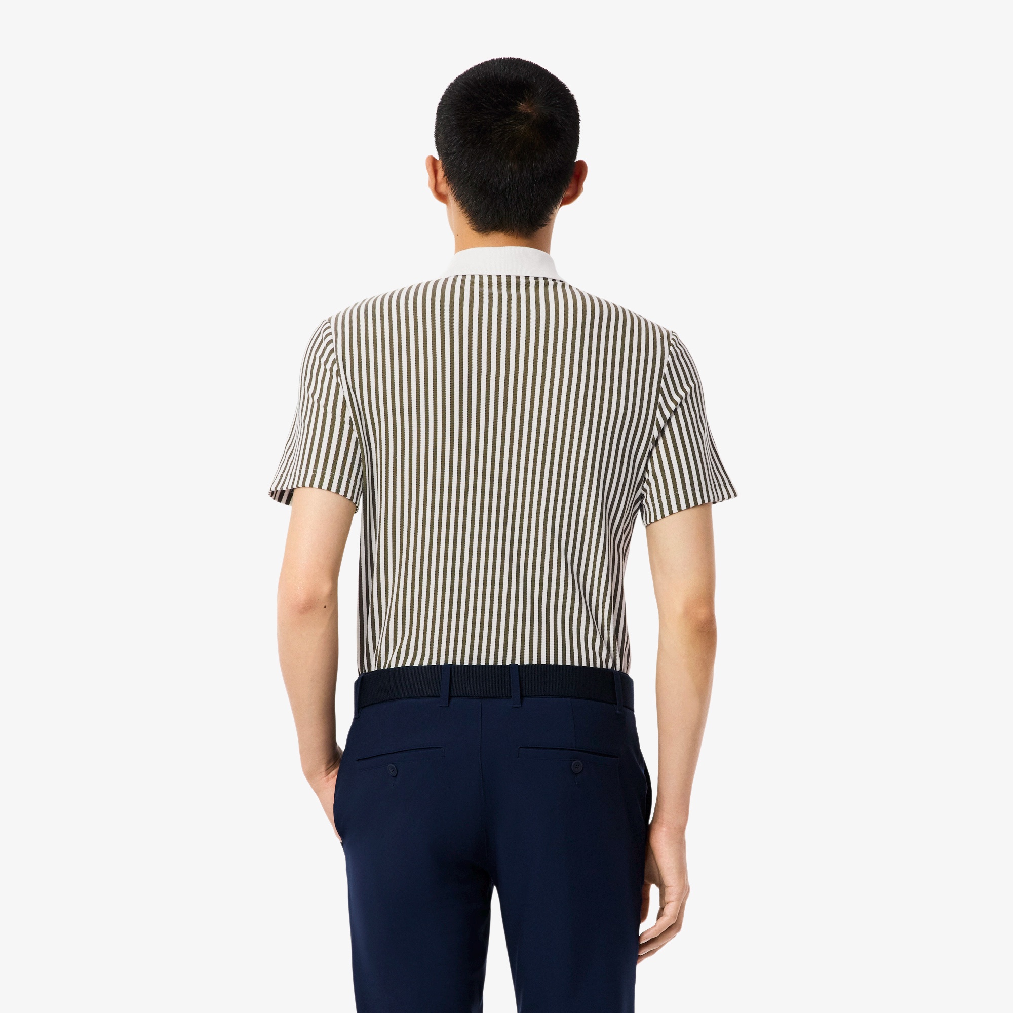 ヒートコントロールストライプポロシャツ