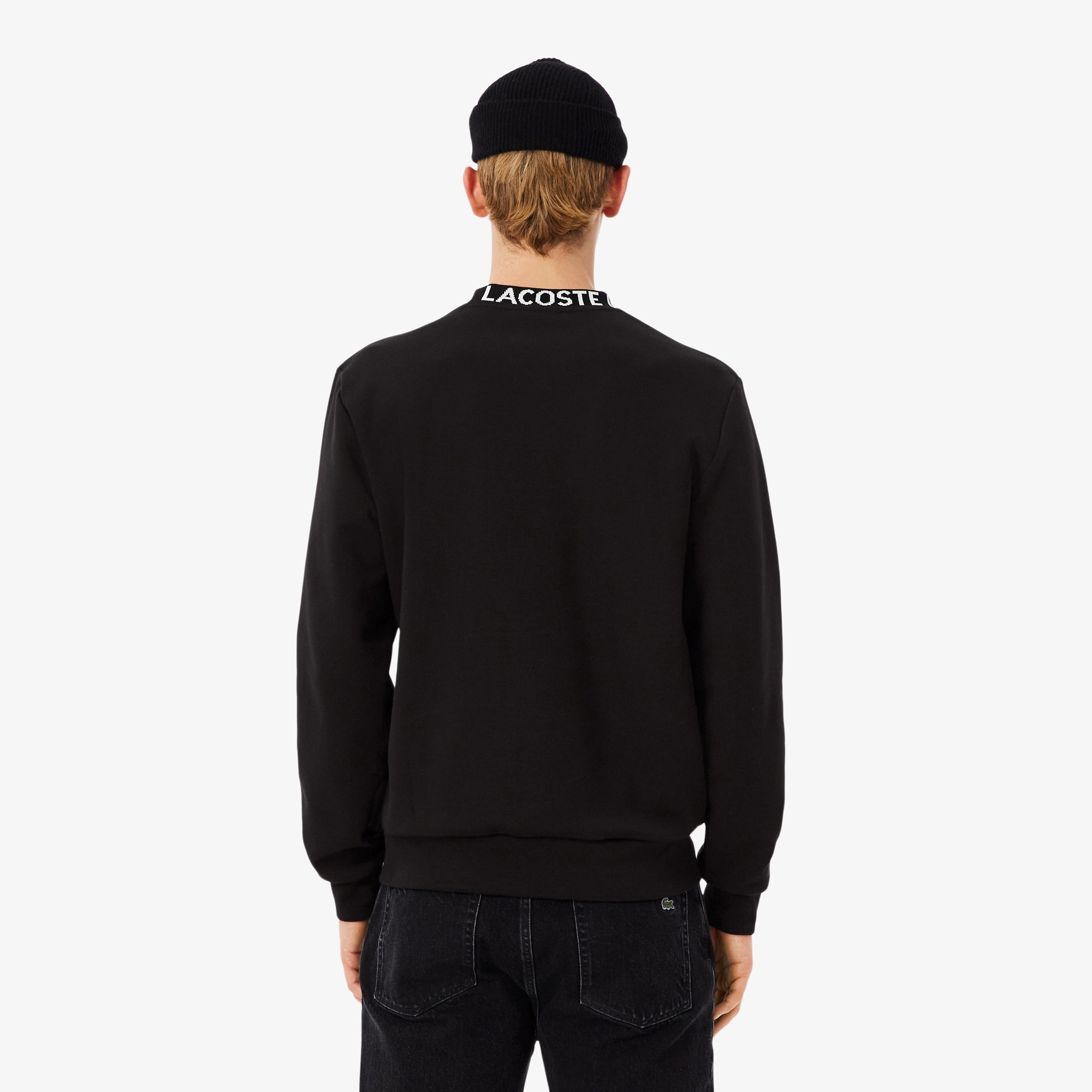 ジャカードネッククルーネックスウェット