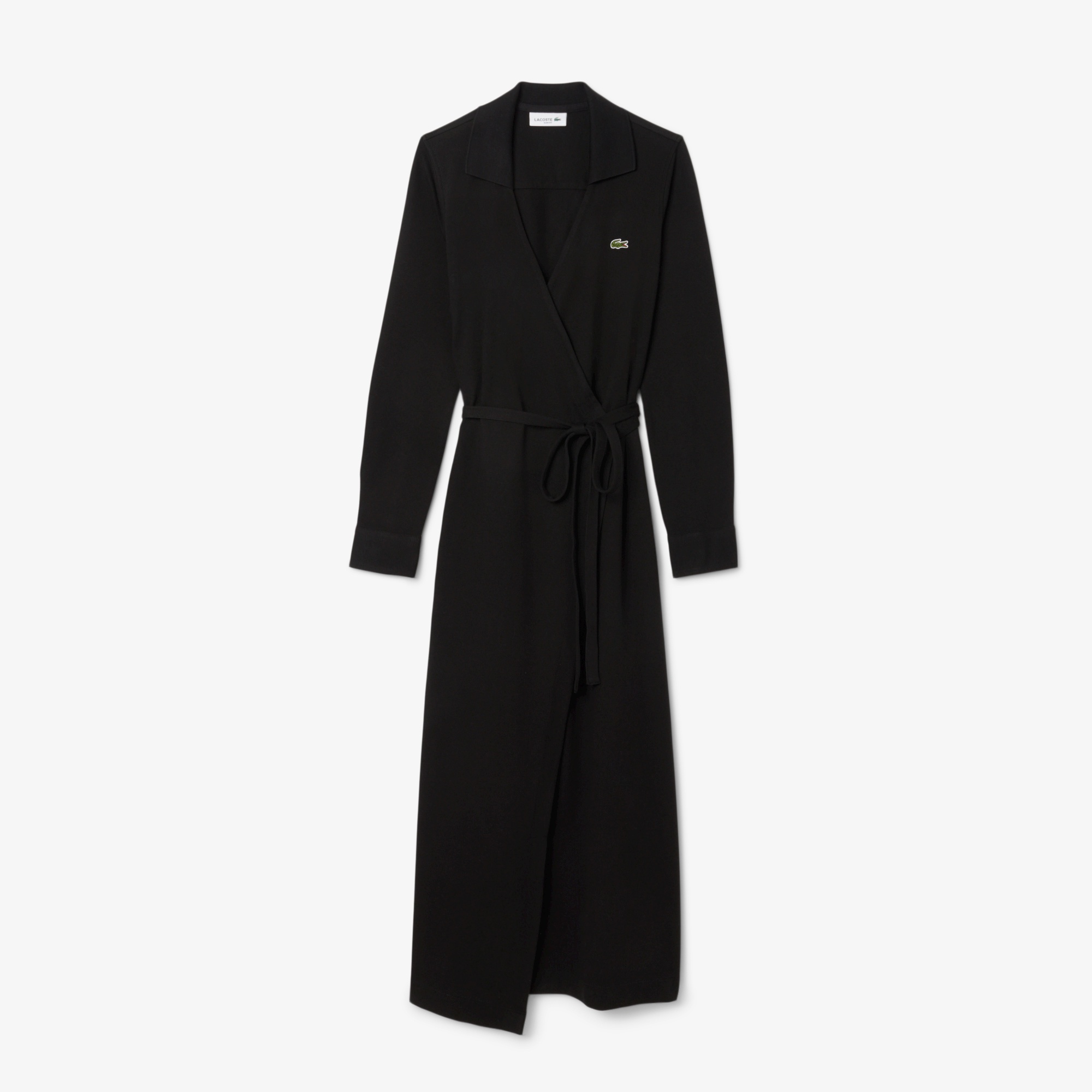 ポロシャツディテールラップドレス