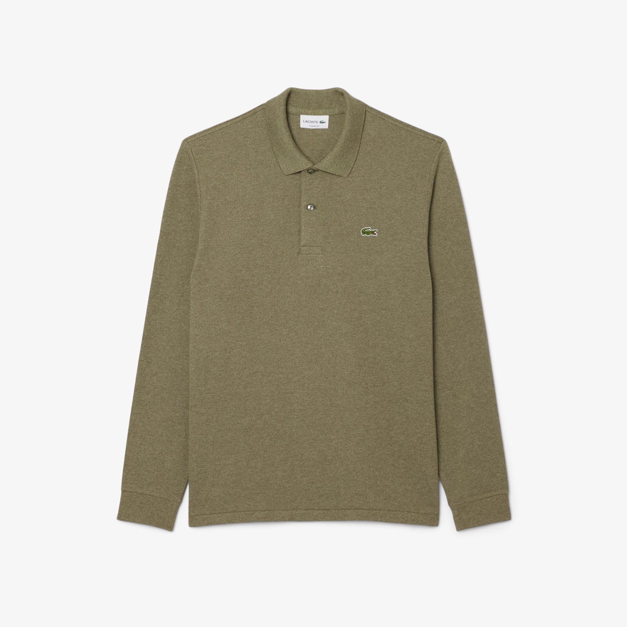 長袖 リブ カラ-ポロシャツ L1313 (杢・長袖)