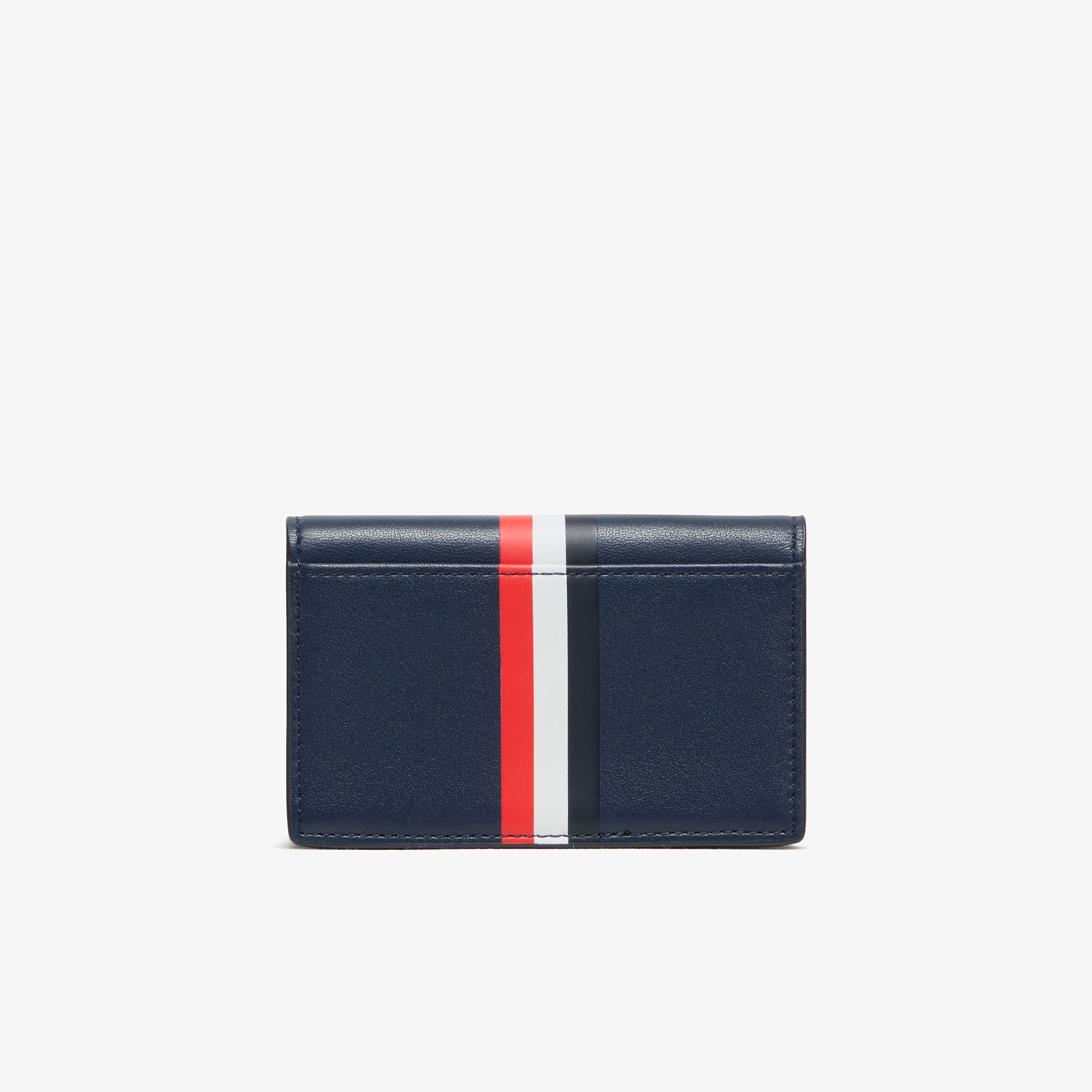 トリコロールプリントレザーカードケース